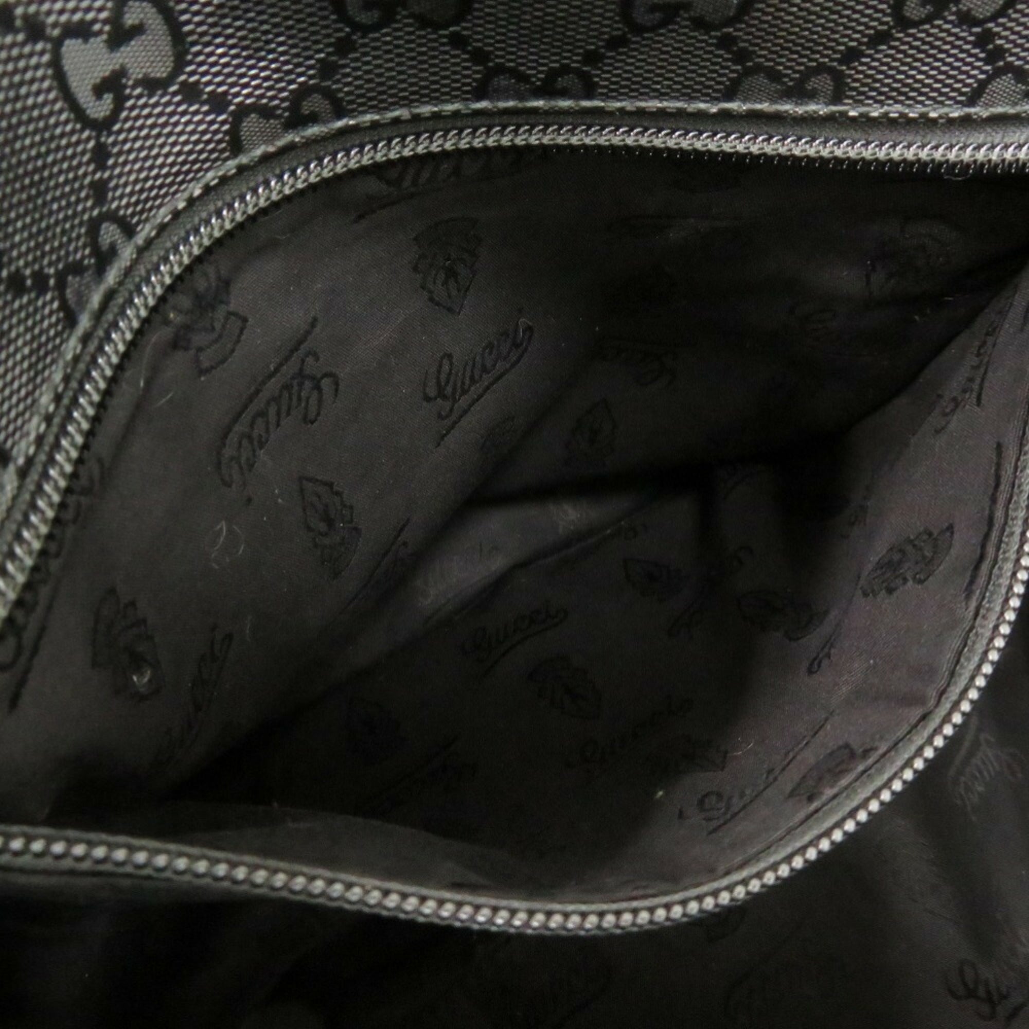 Gucci Black Coated Canvas Pvc Messenger Bag Shoulder Bag (Pre-Owned)