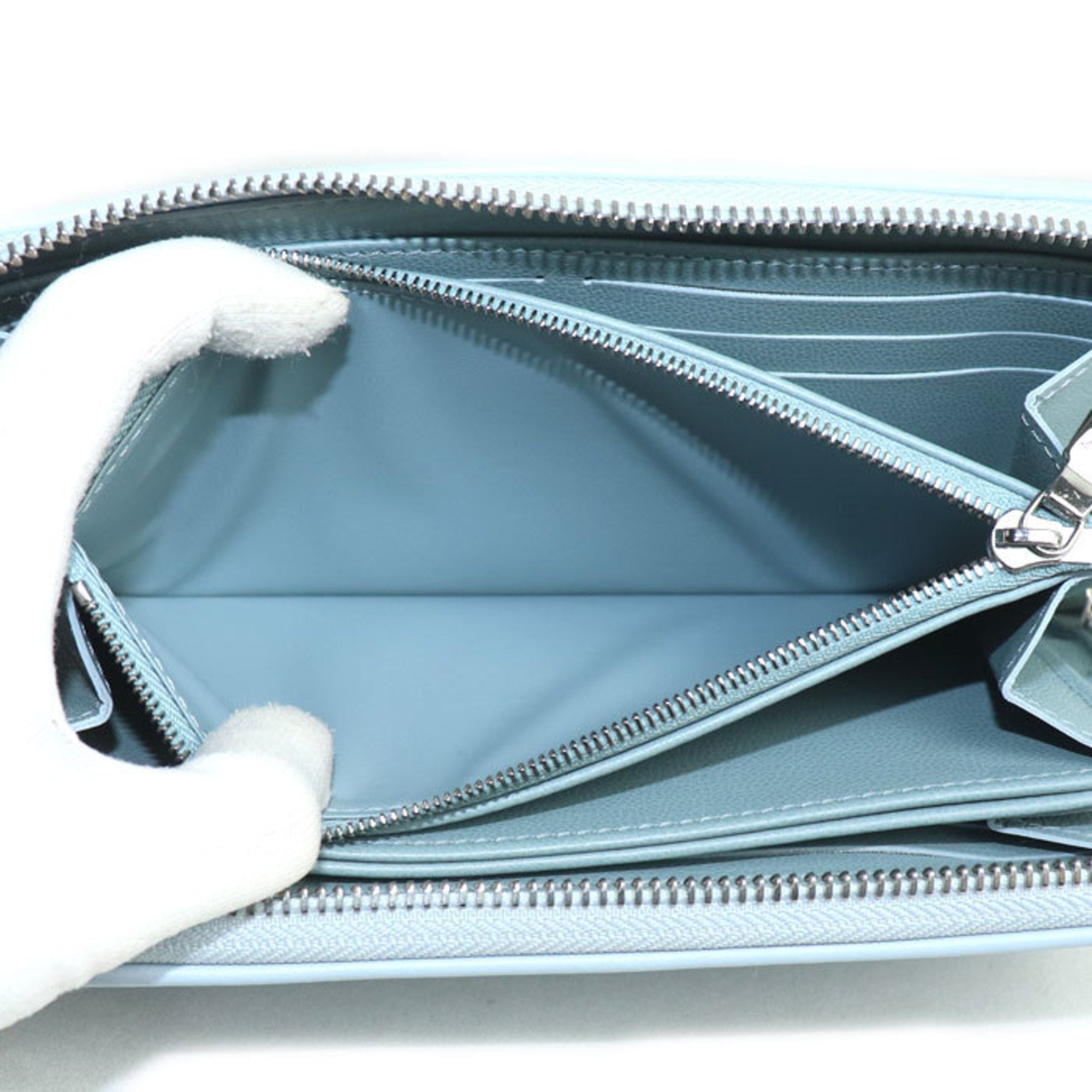 Louis Vuitton Blue Leather Long Wallet