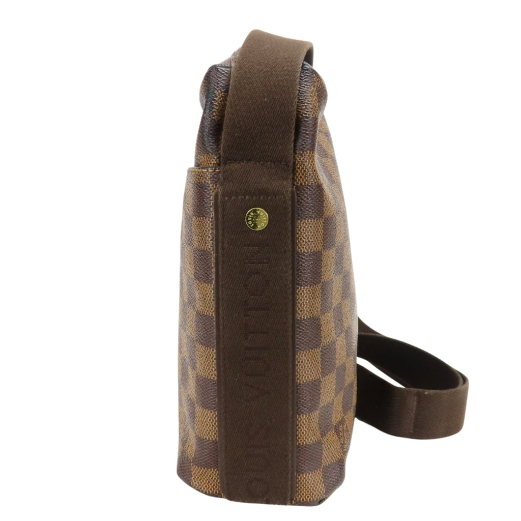 Louis Vuitton Damier Brown Damier Canvas Ebene Damier Canvas Leather Shoulder Bag