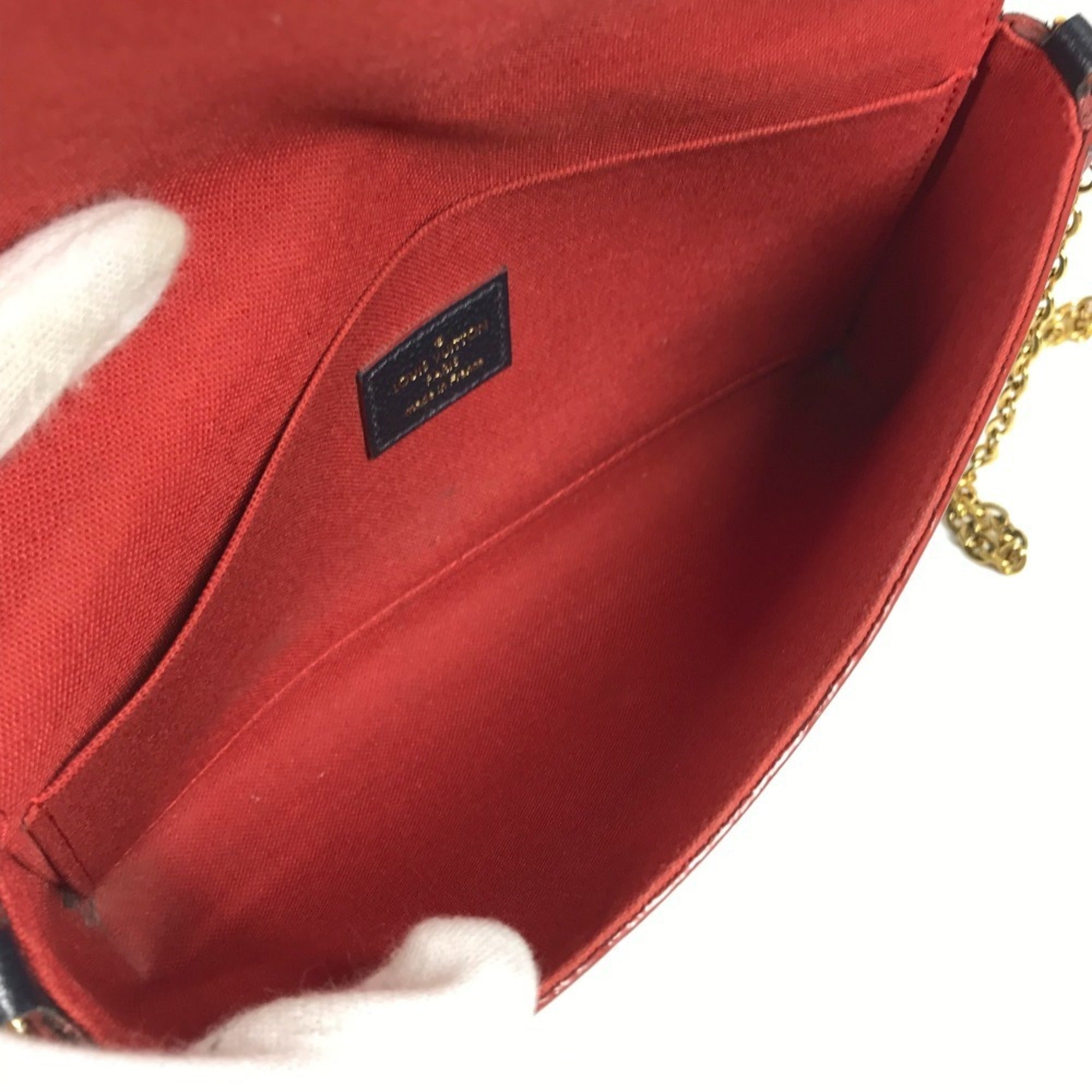 Louis Vuitton Navy Monogram Empreinte Chain/Shoulder Wallet
