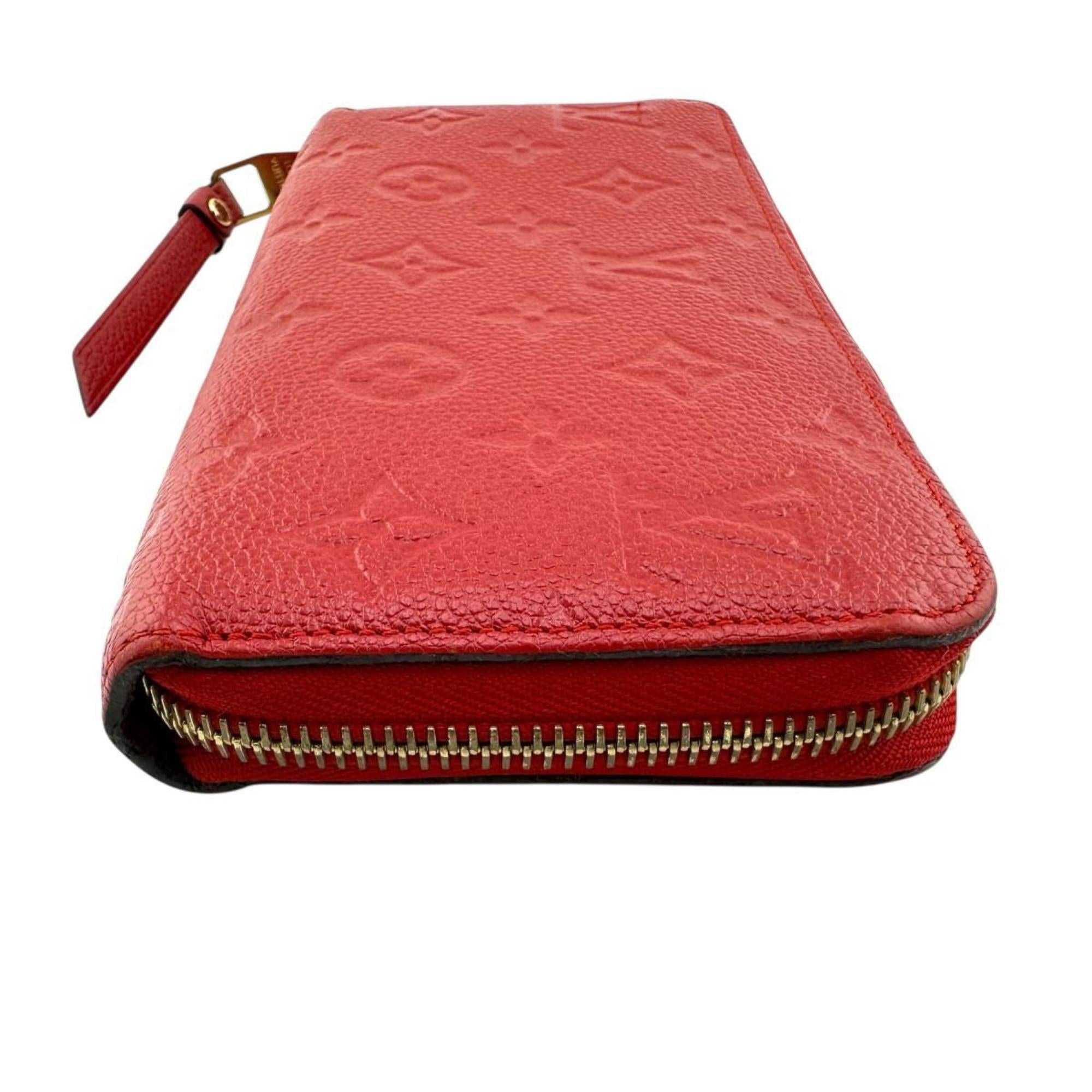 Louis Vuitton Monogram Empreinte Red Color Monogram Empreinte Long Wallet