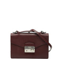 Prada Saffiano Bordeaux Wine Leather Handbag Shoulder Bag