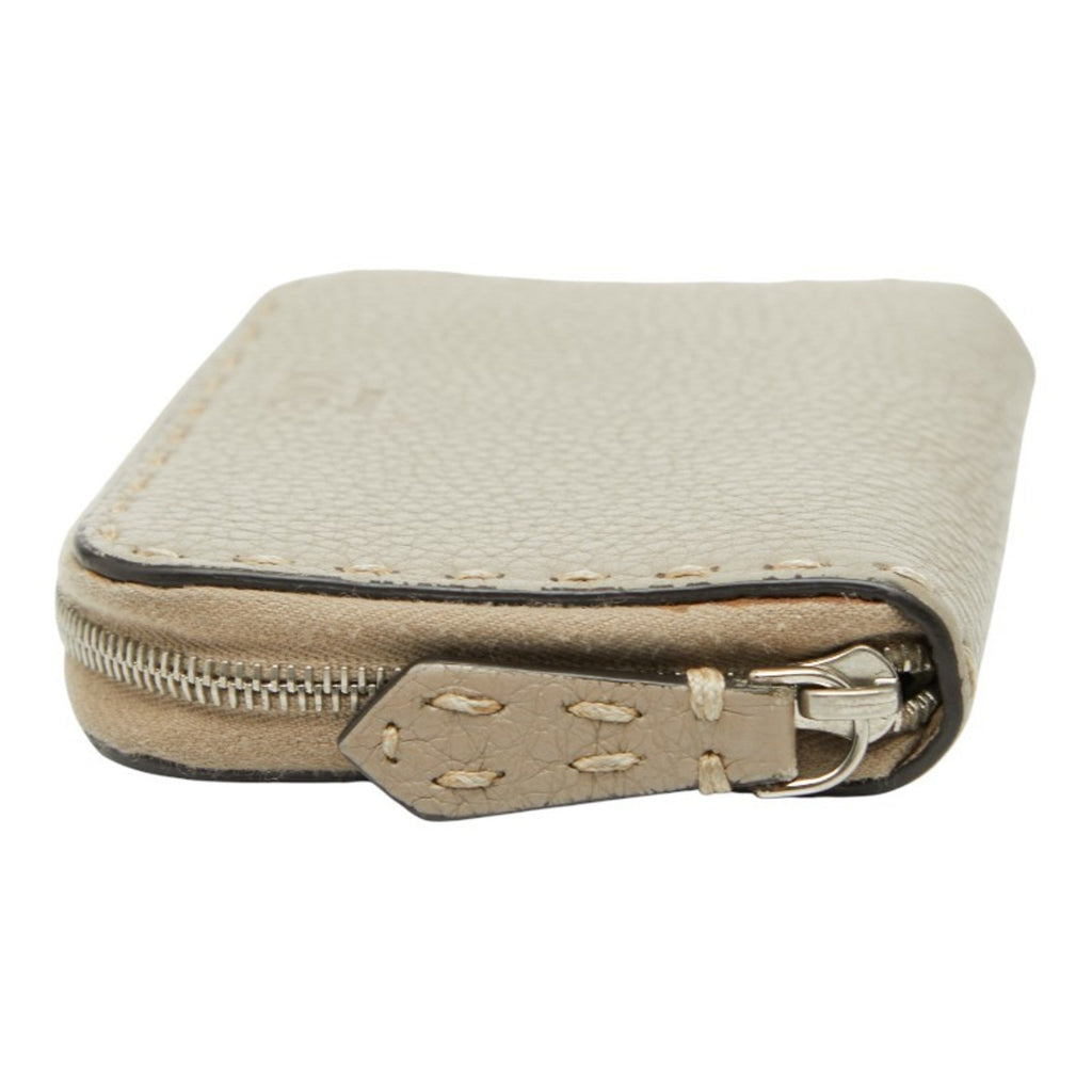 Fendi Grayish Leather Coin Purse/Coin Case