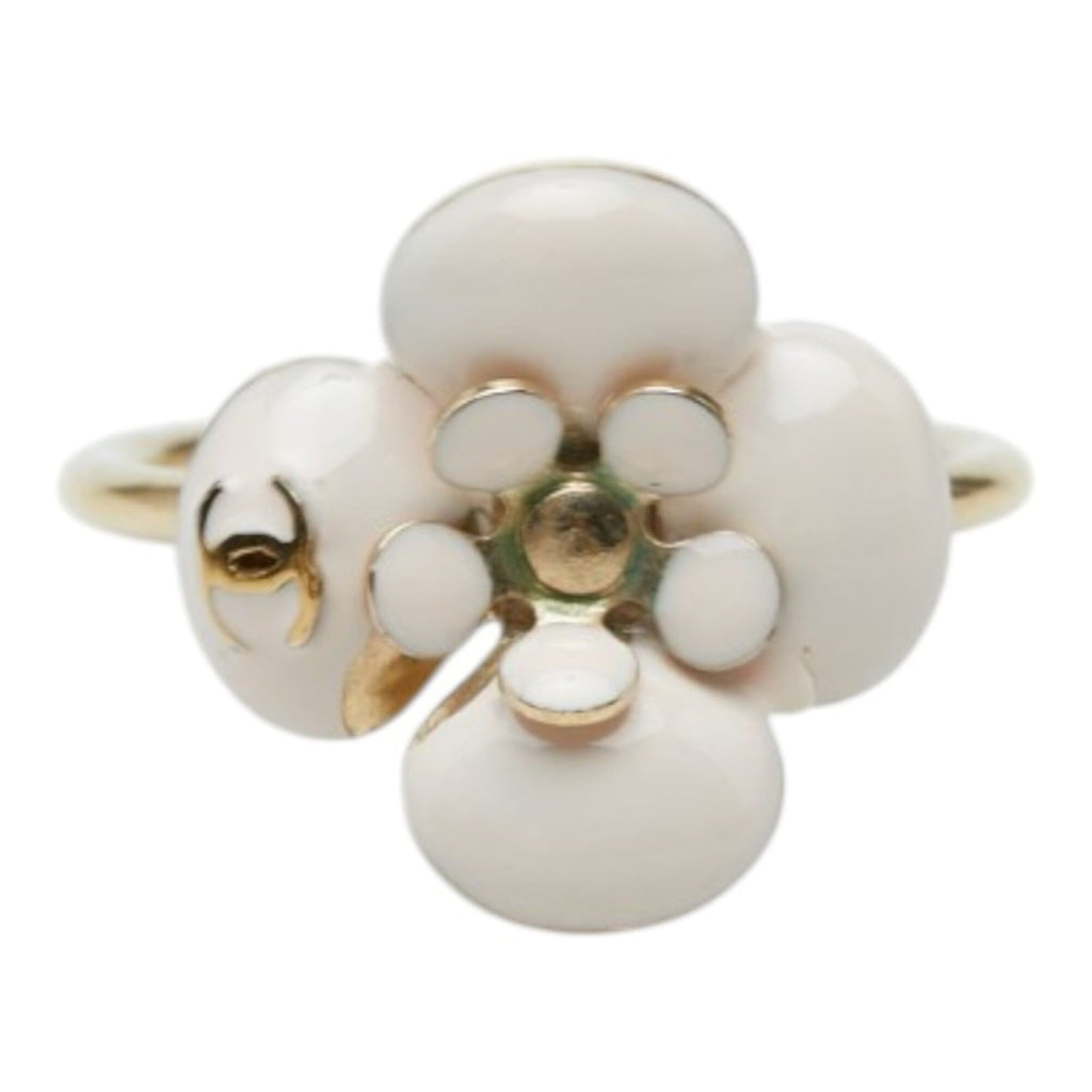 Chanel Enamel Gold Plating Band Ring