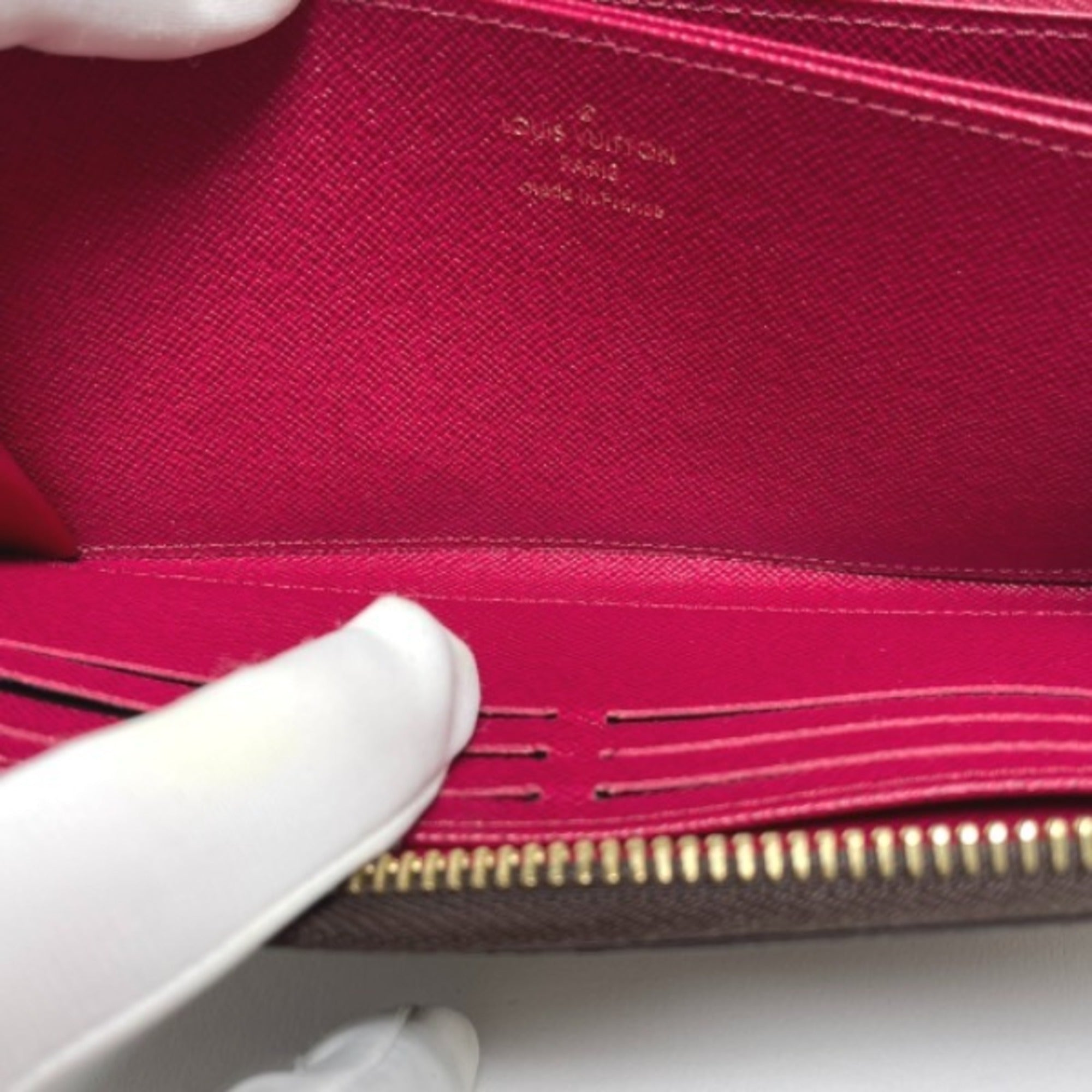 Louis Vuitton Brown Fuchsia Monogram Long Wallet
