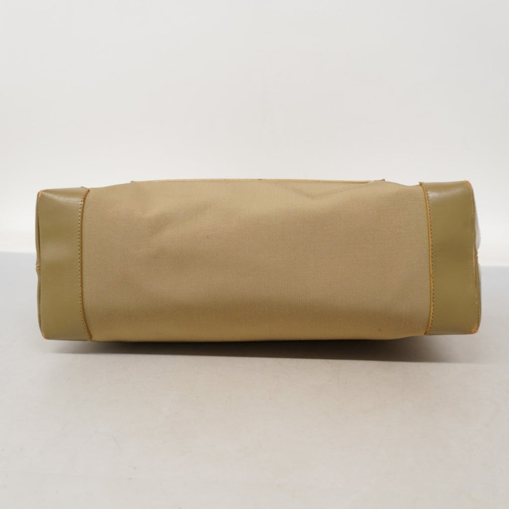 Gucci Khaki Canvas Tote Bag (Pre-Owned)