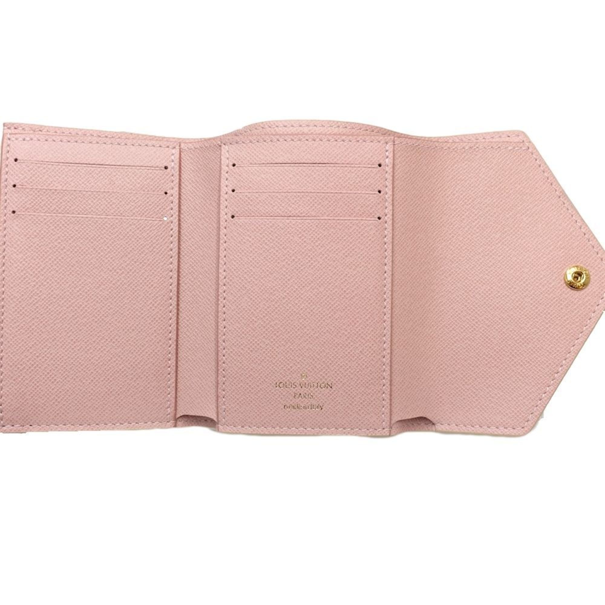 Louis Vuitton Damier Azur Rose Ballerine White Damier Azur Wallet (Tri-Fold)