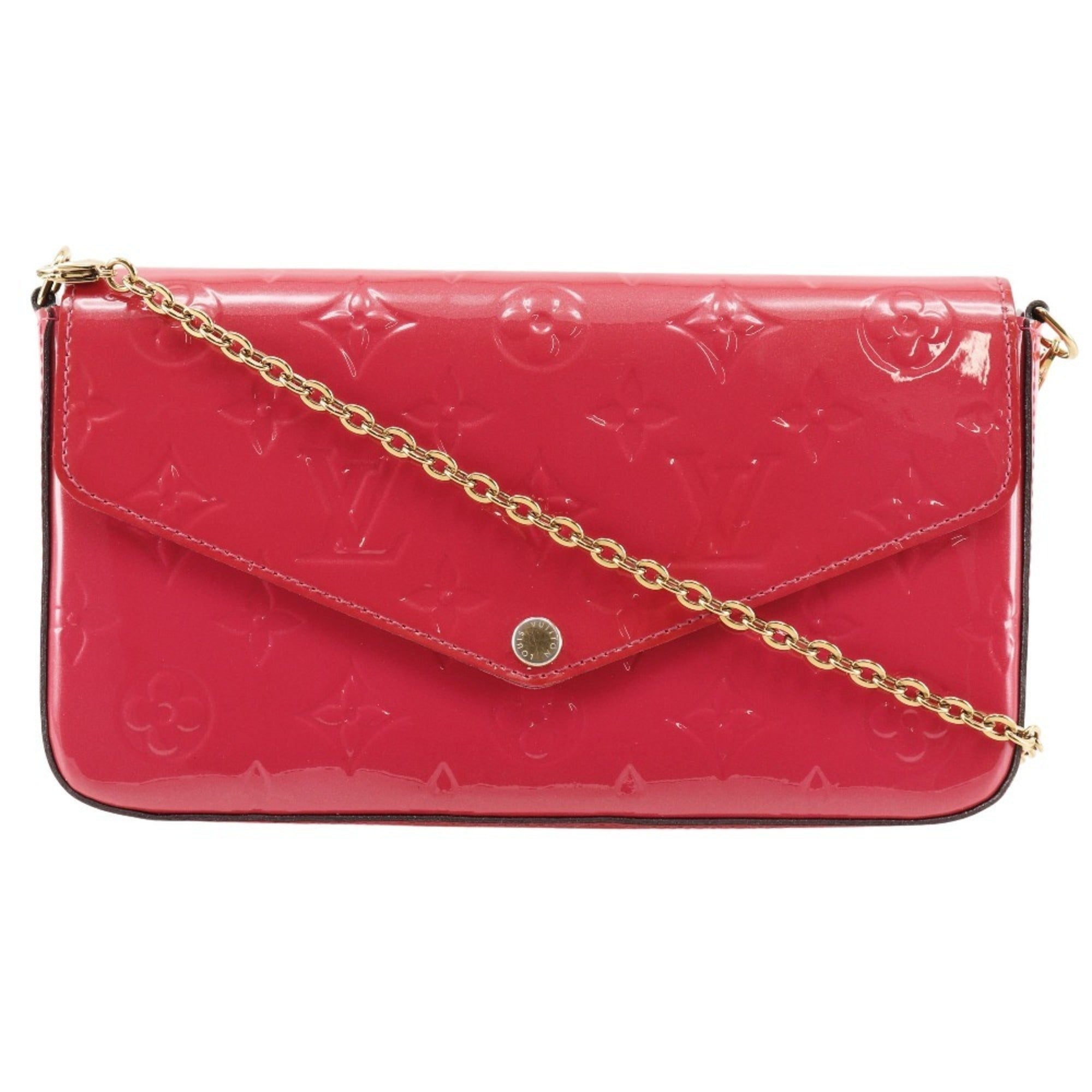 Louis Vuitton Monogram Vernis Hot Pink Monogram Vernis Chain/Shoulder Wallet