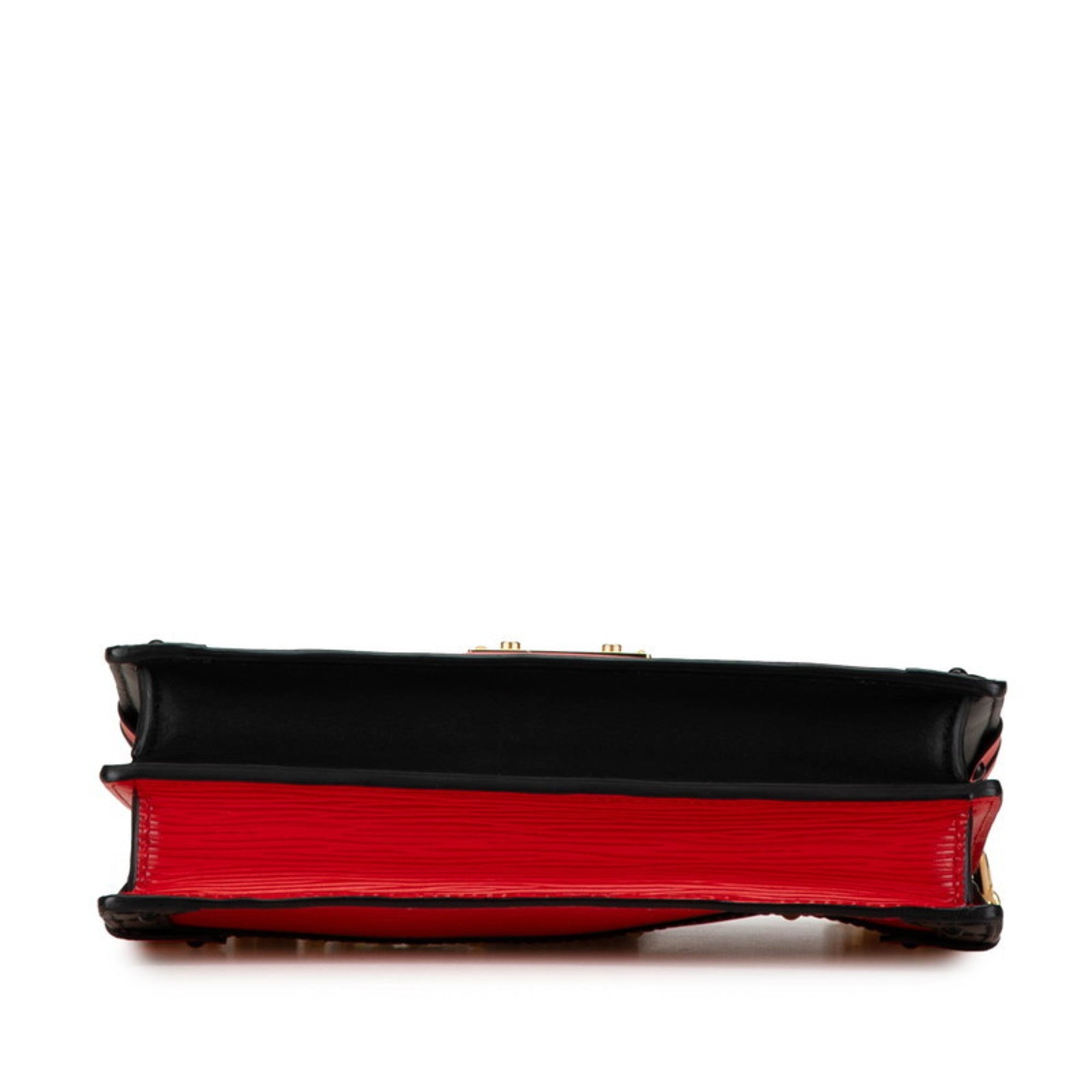 Louis Vuitton Epi Black Rouge Leather Clutch Bag Shoulder Bag