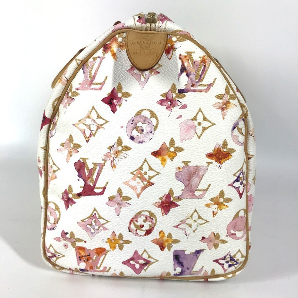 Louis Vuitton Monogram Watercolor Pink White Boston Bag Handbag