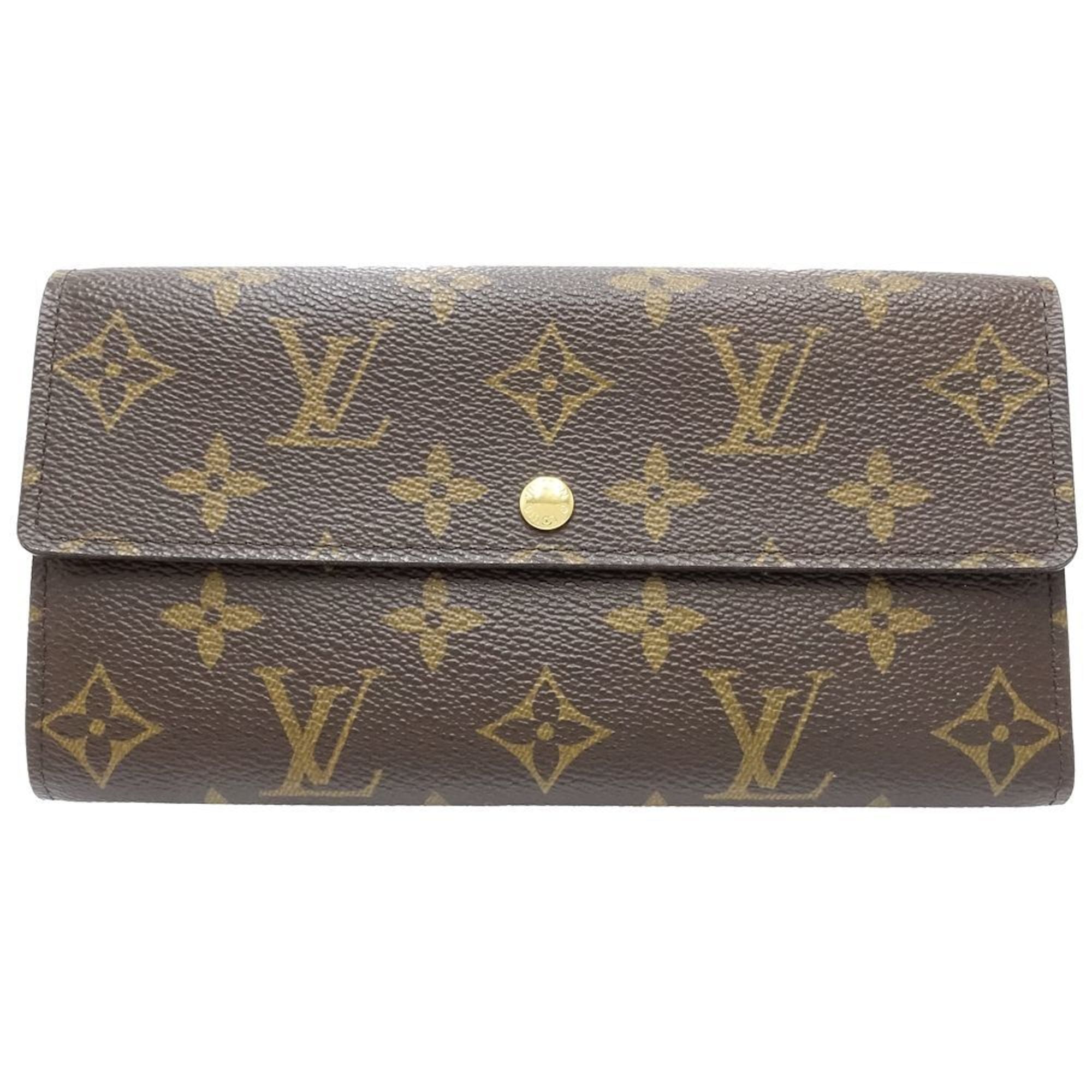 Louis Vuitton Monogram Brown Canvas Long Wallet