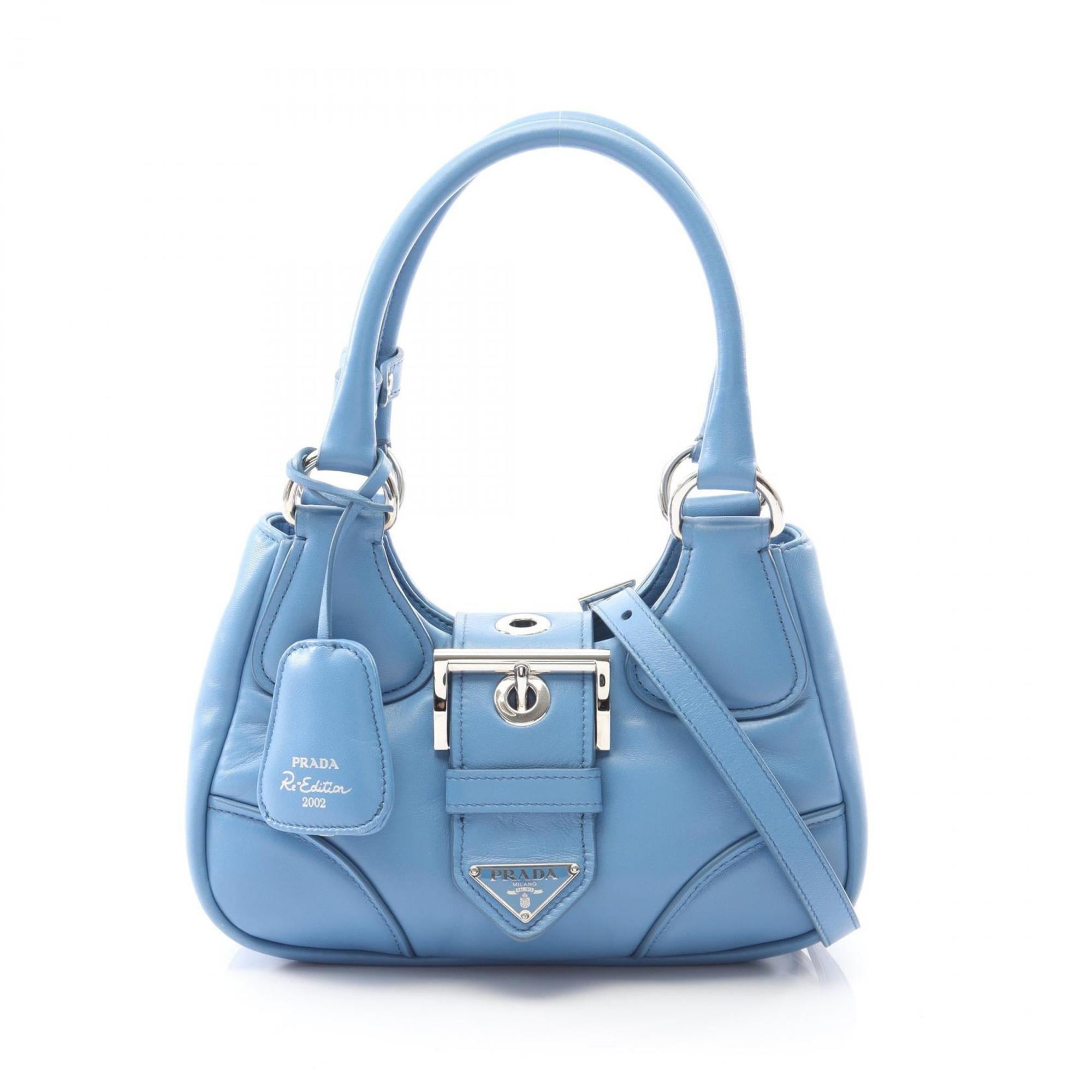 Prada Blue Leather Handbag