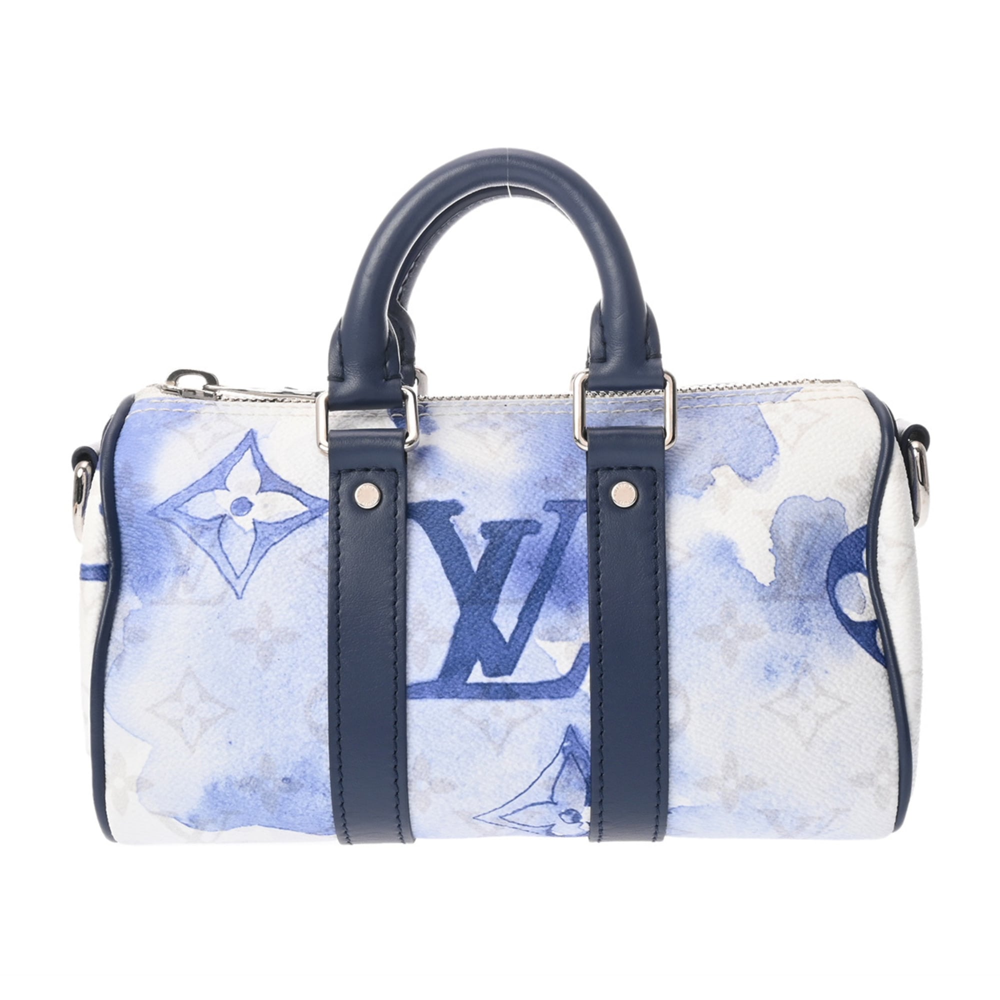 Louis Vuitton Blue White Monogram Canvas Handbag