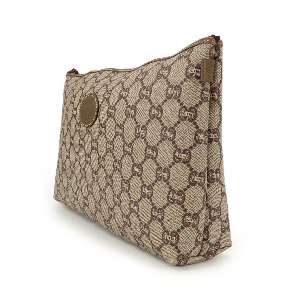 Gucci Beige Gg Plus Clutch Bag Pouch (Pre-Owned)