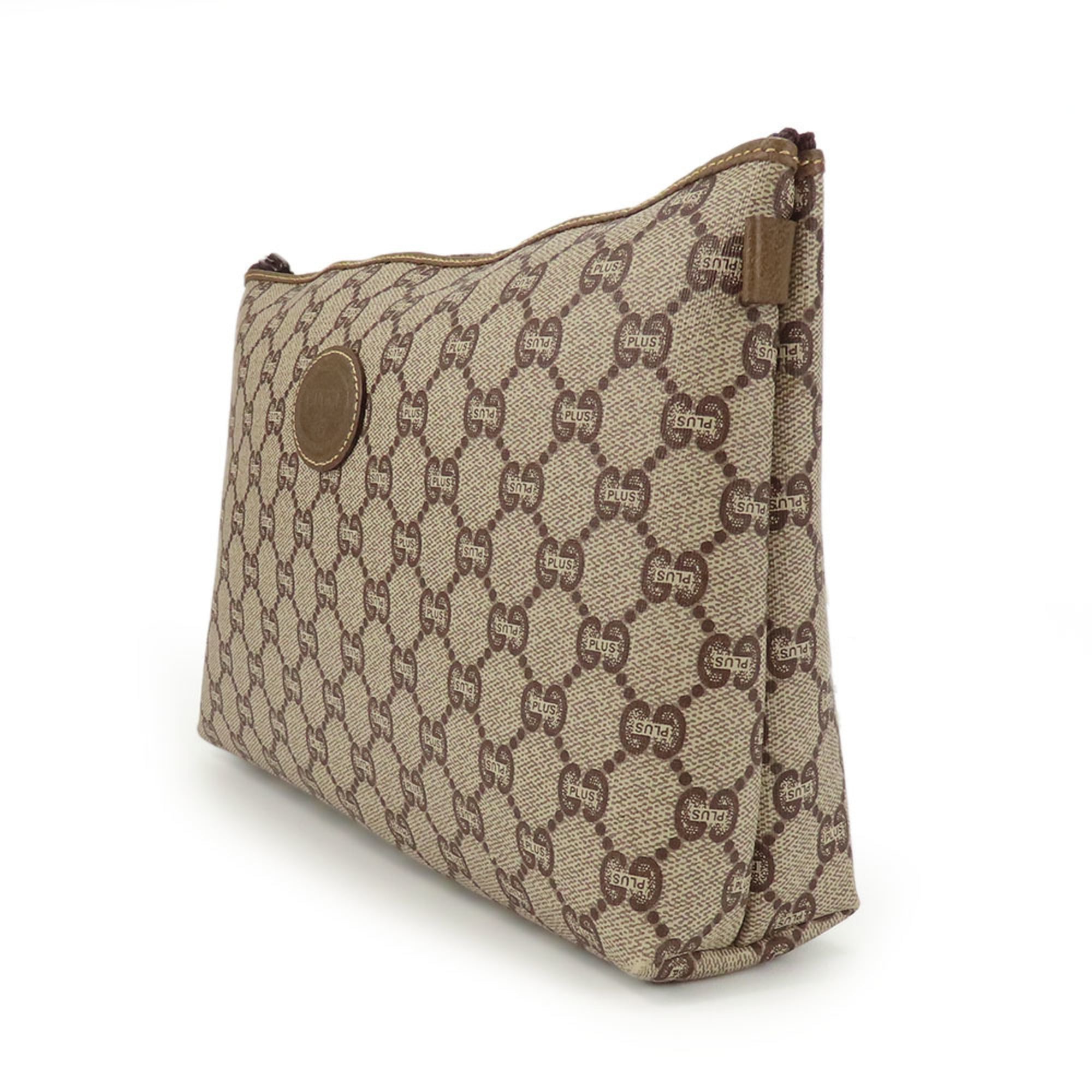 Gucci Beige Gg Plus Clutch Bag Pouch (Pre-Owned)
