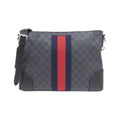 Gucci Black Gray Gg Supreme Canvas Shoulder Bag (Pre-Owned)