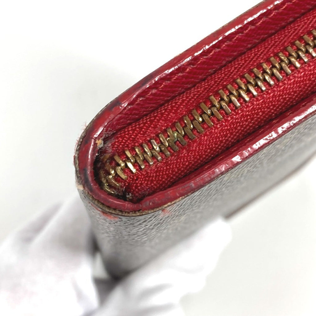 Louis Vuitton Brown Monogram Cherry Red Color Monogram Long Wallet