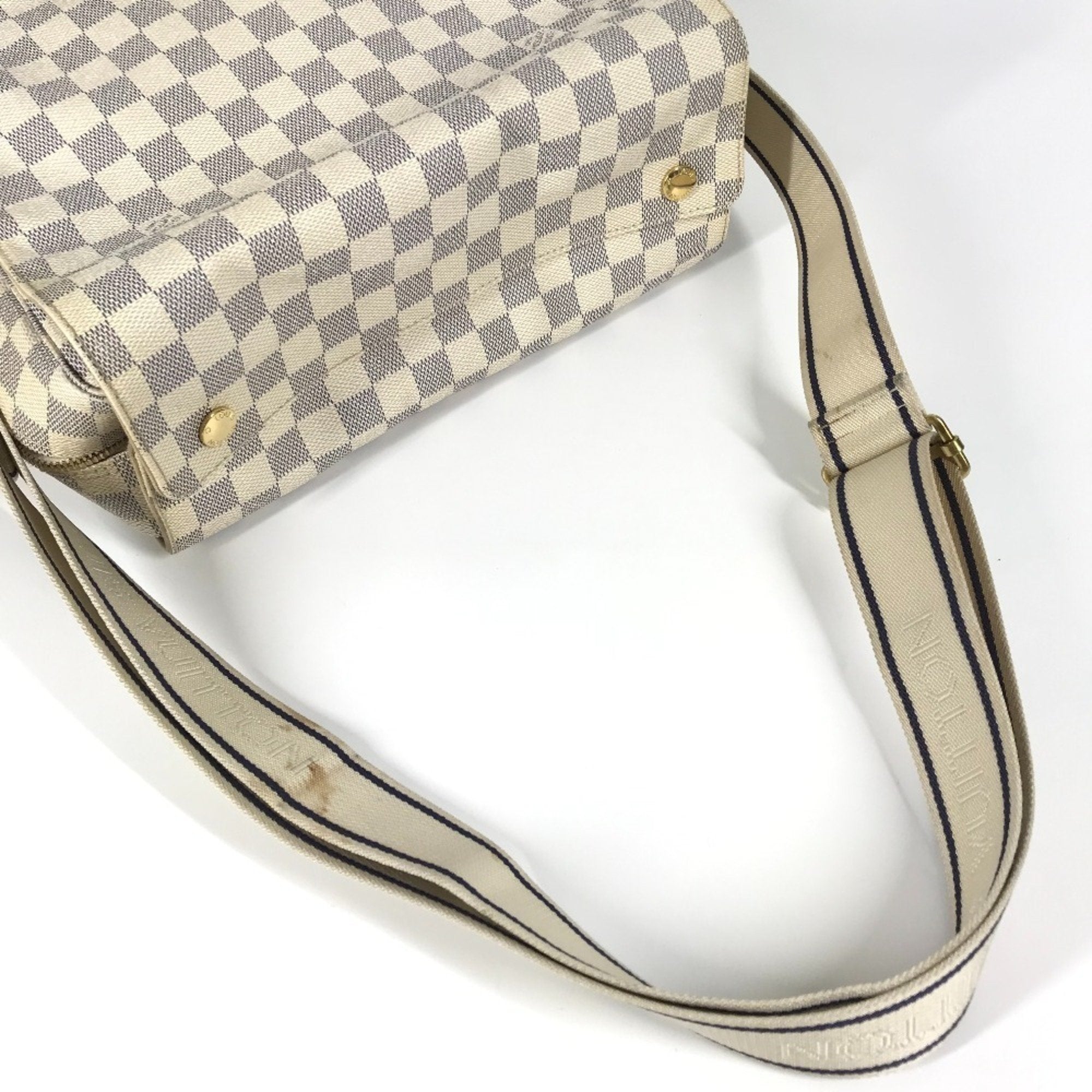 Louis Vuitton White Yellow Damier Azur Shoulder Bag