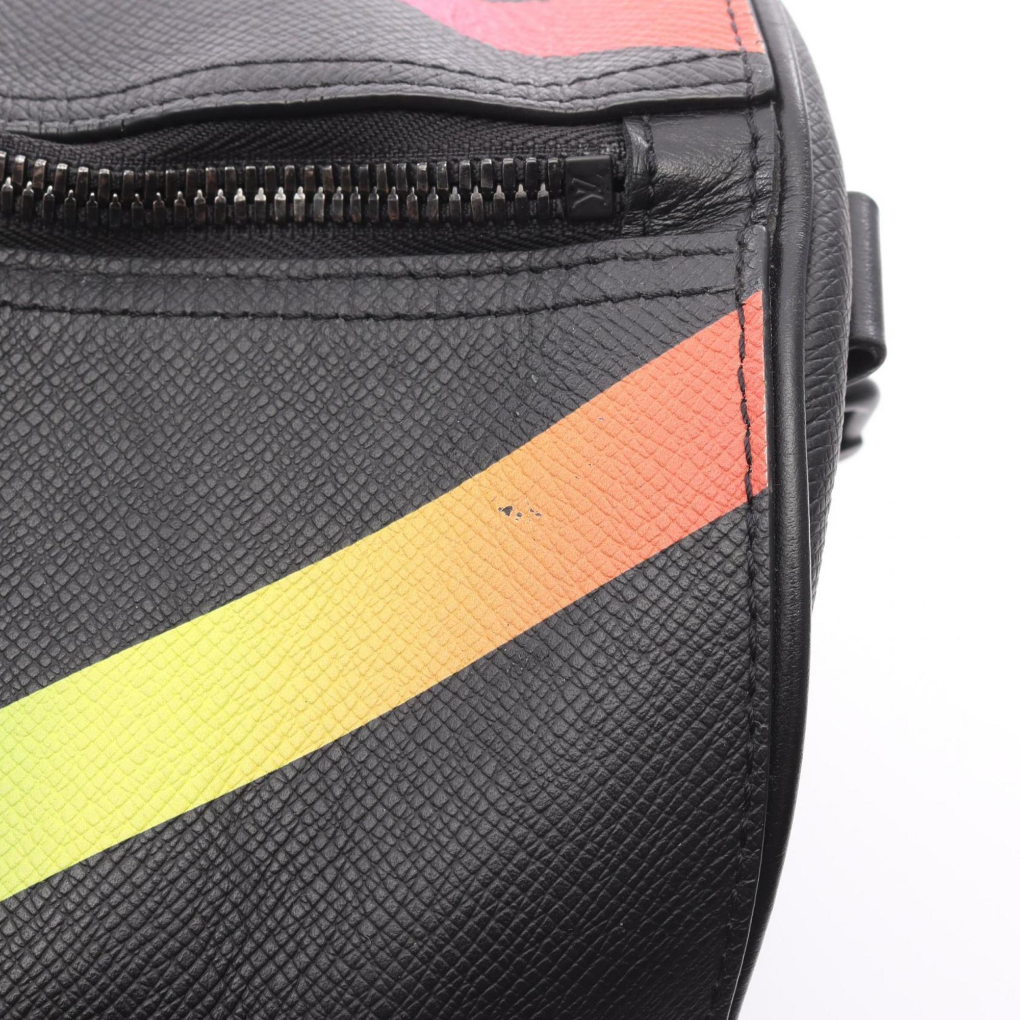 Louis Vuitton Black Multi-Color Noir Leather Boston Bag