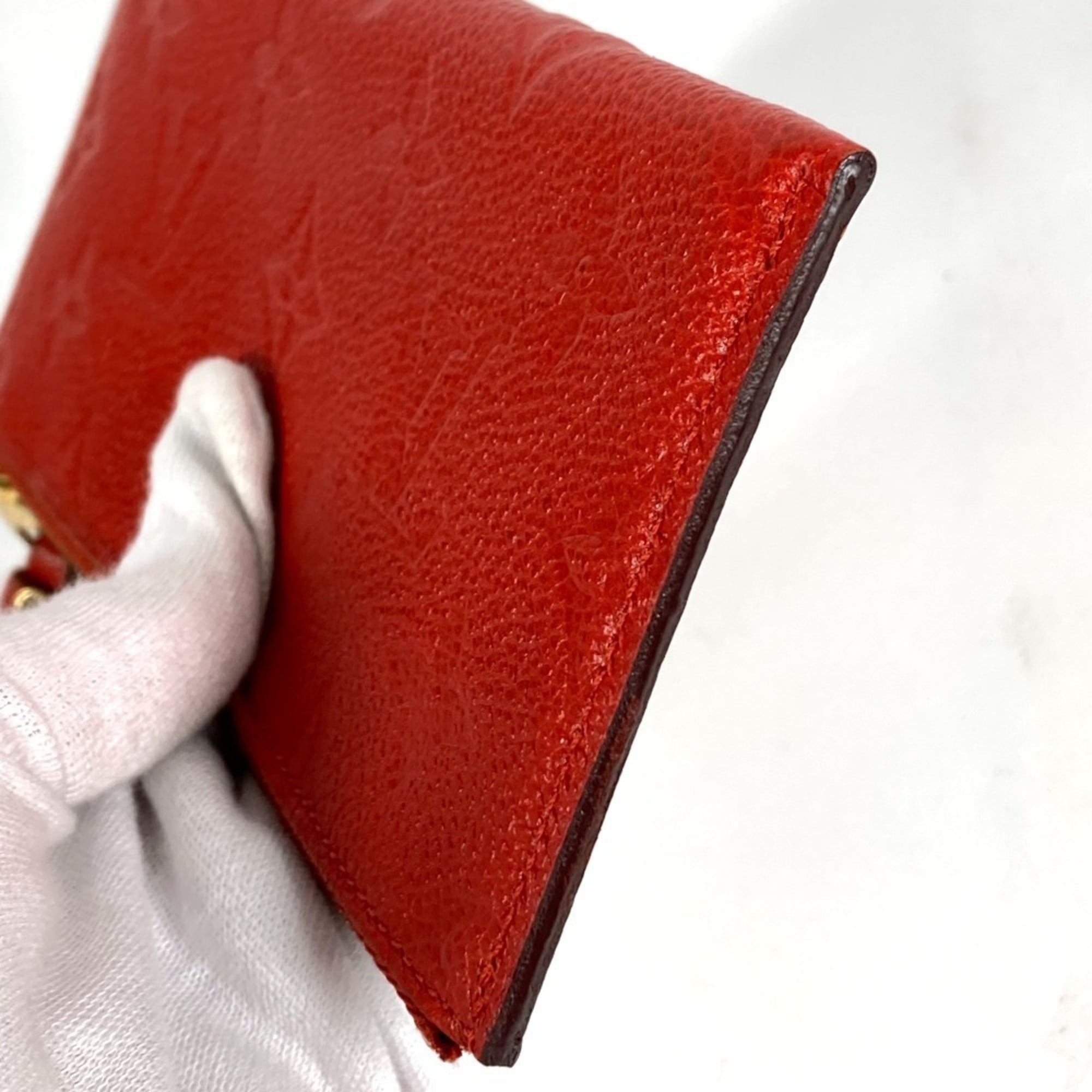 Louis Vuitton Auriane Red Color Monogram Empreinte Long Wallet