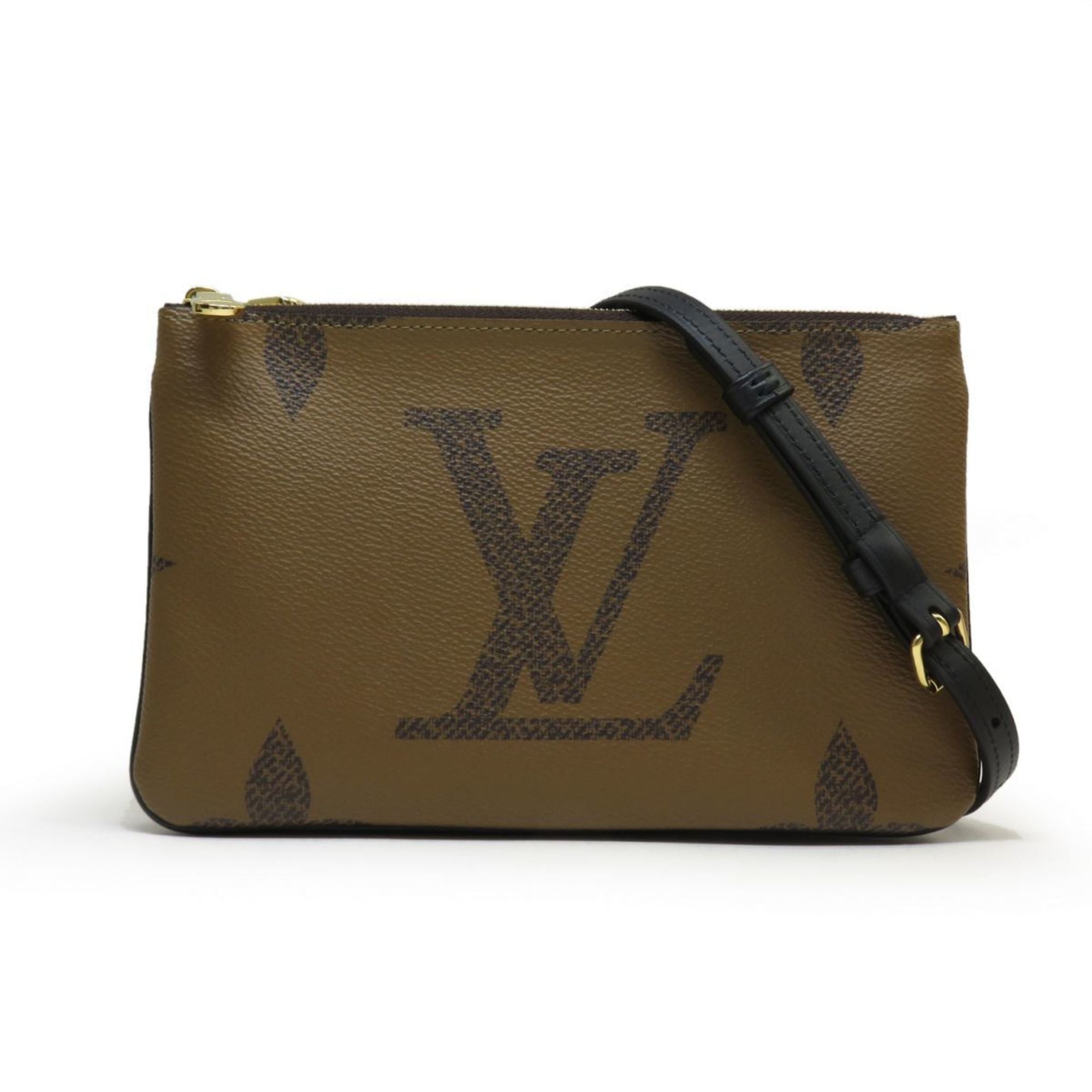 Louis Vuitton Galle Marron Monogram Monogram Monogram Reverse Pochette Shoulder Bag