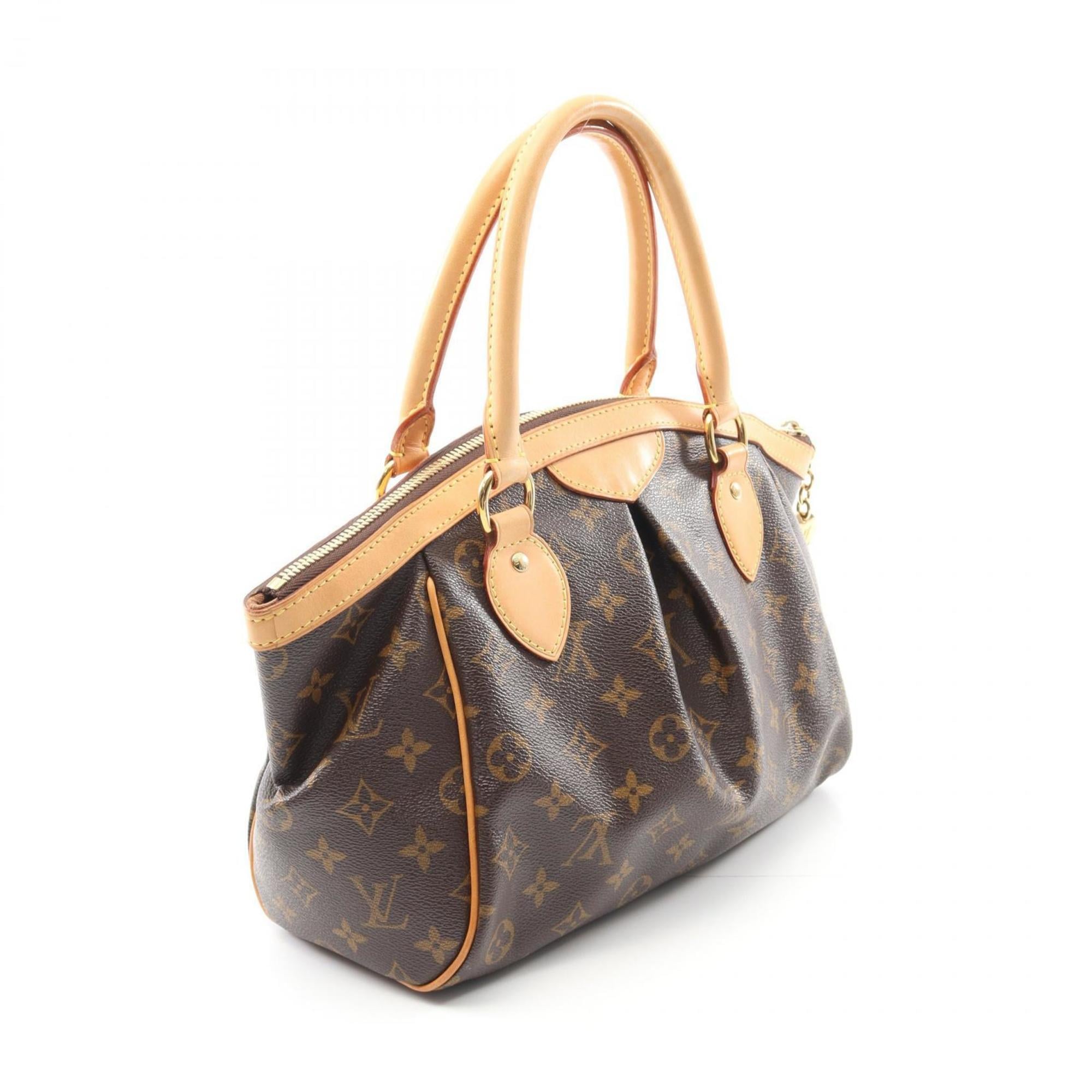 Louis Vuitton Brown Coated Canvas Leather Handbag