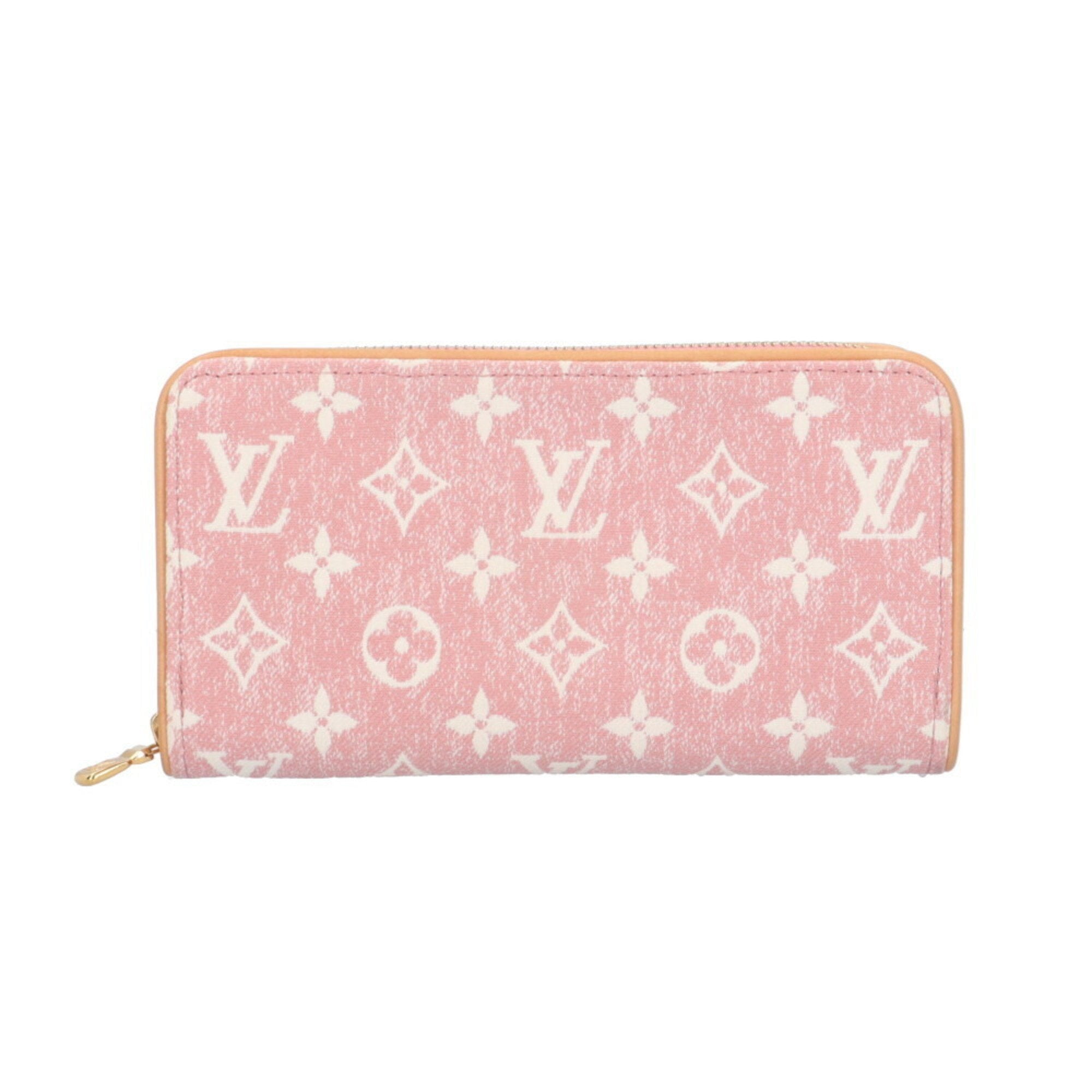 Louis Vuitton Pink Monogram Jacquard Denim Long Wallet