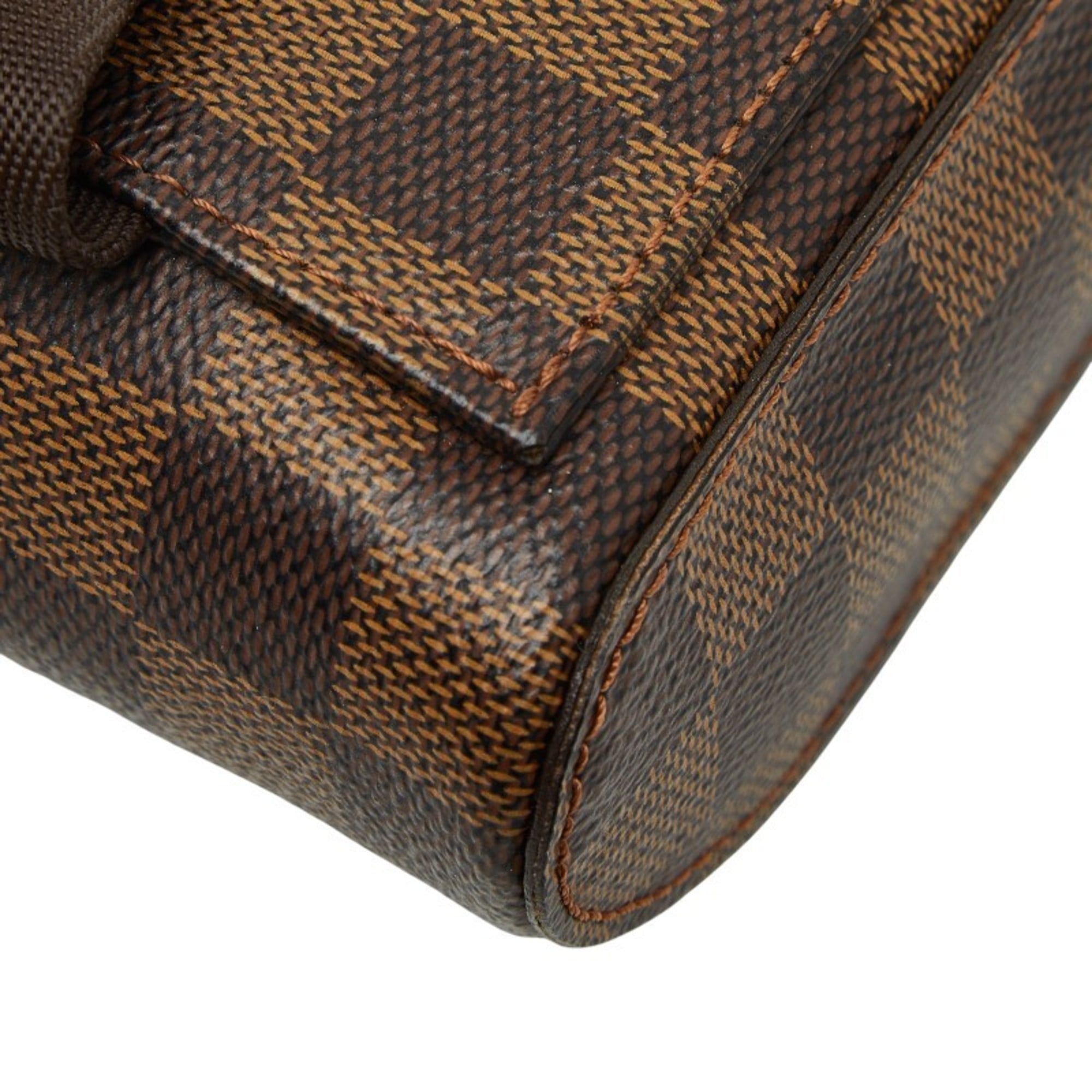 Louis Vuitton Brown Pvc Leather Sling Bag