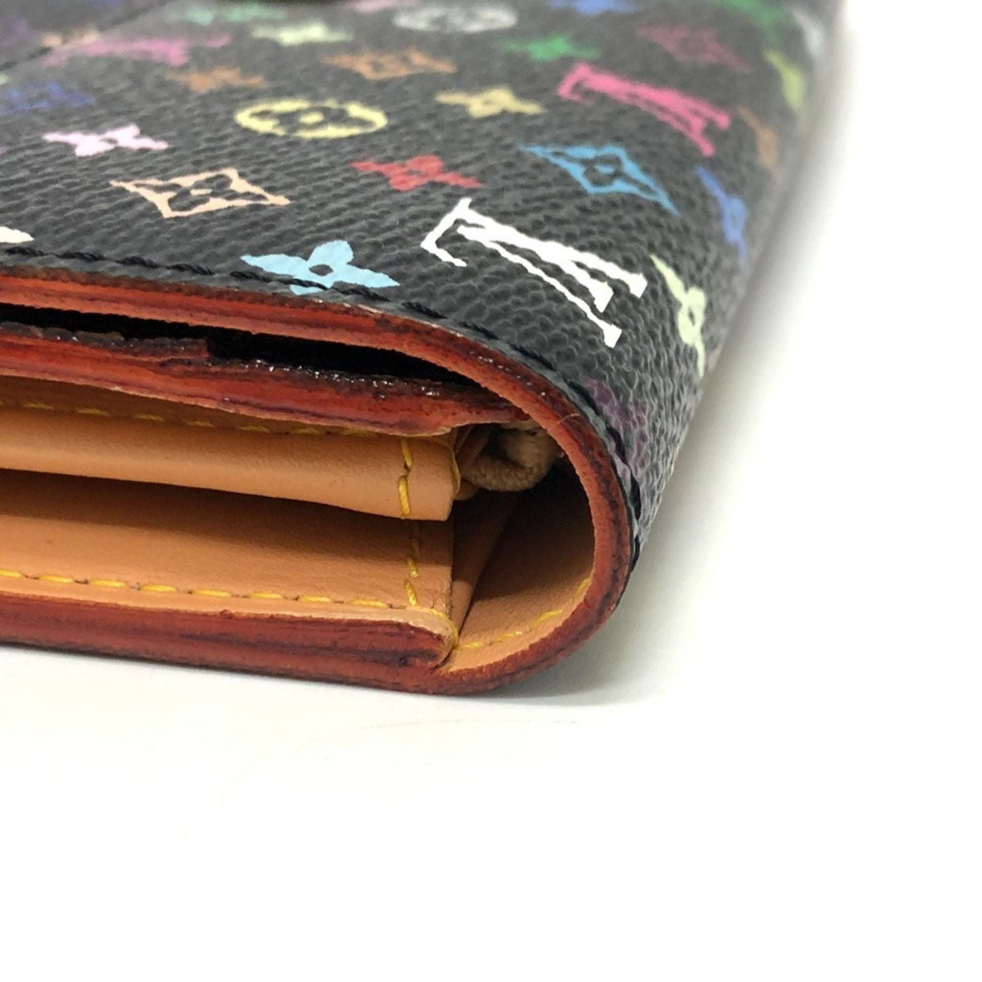 Louis Vuitton Black Monogram Multicolore Long Wallet