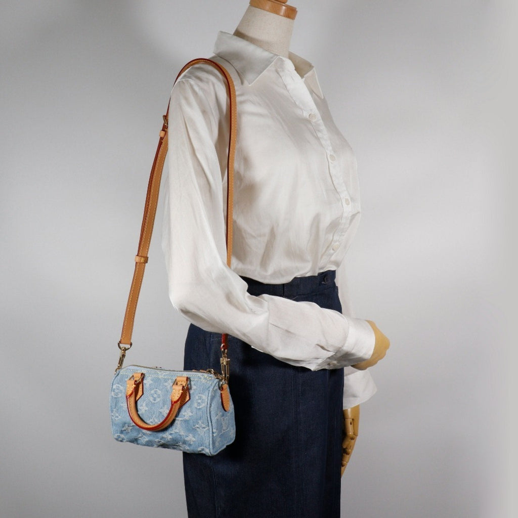 Louis Vuitton Sky Blue Monogram Denim Handbag
