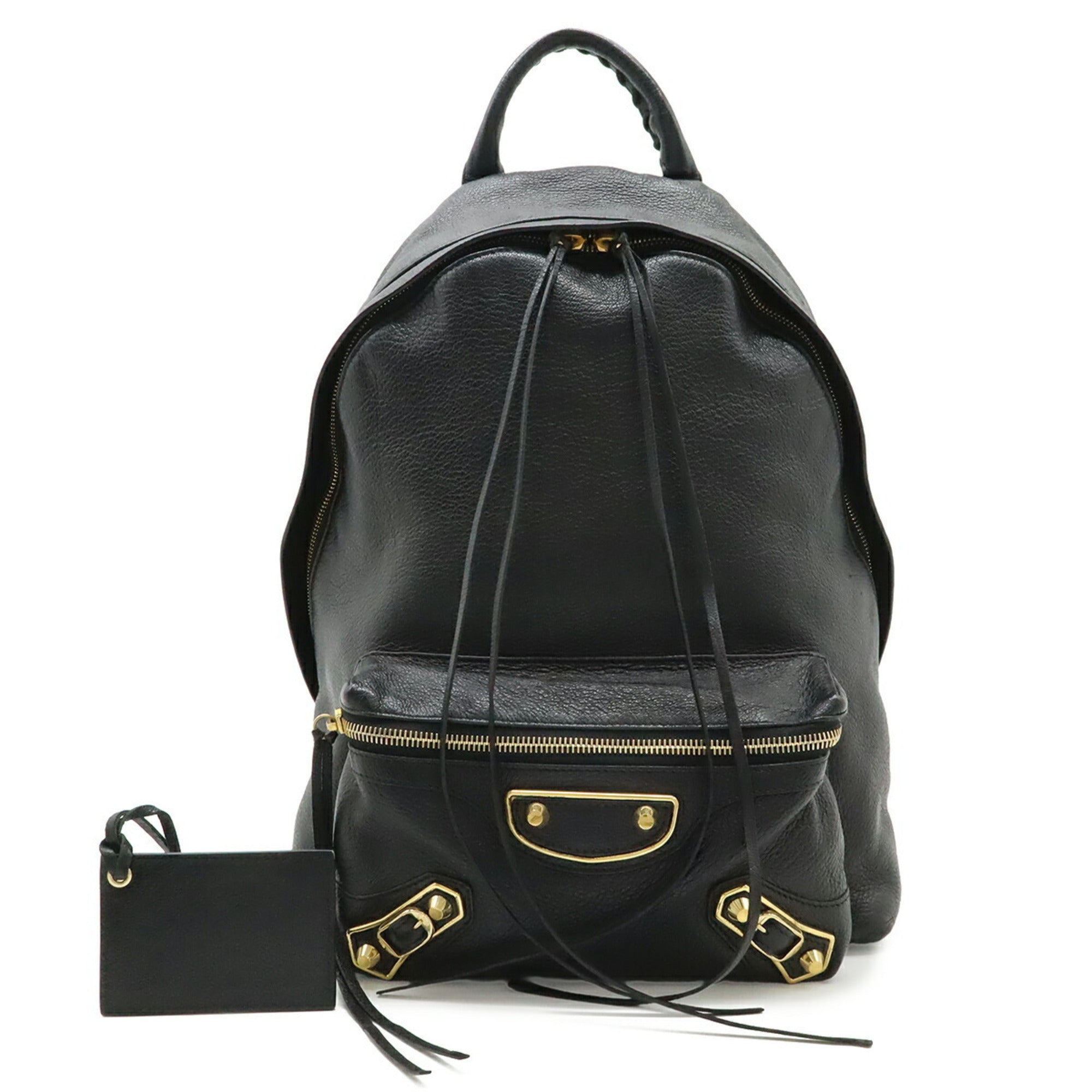 Balenciaga Black Leather Backpack