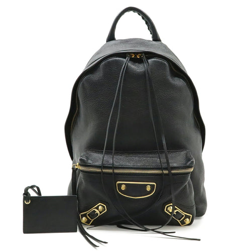 Balenciaga Black Leather Backpack