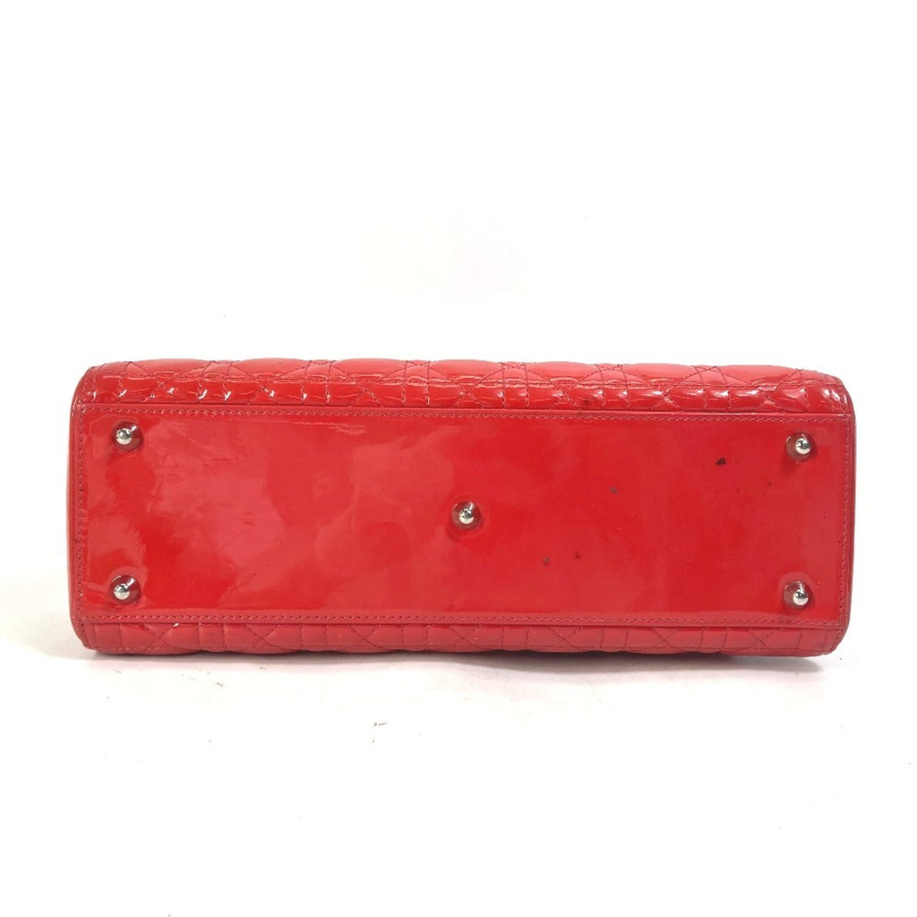 Christian Dior Red Color Leather Handbag Shoulder Bag (Pre-Owned)