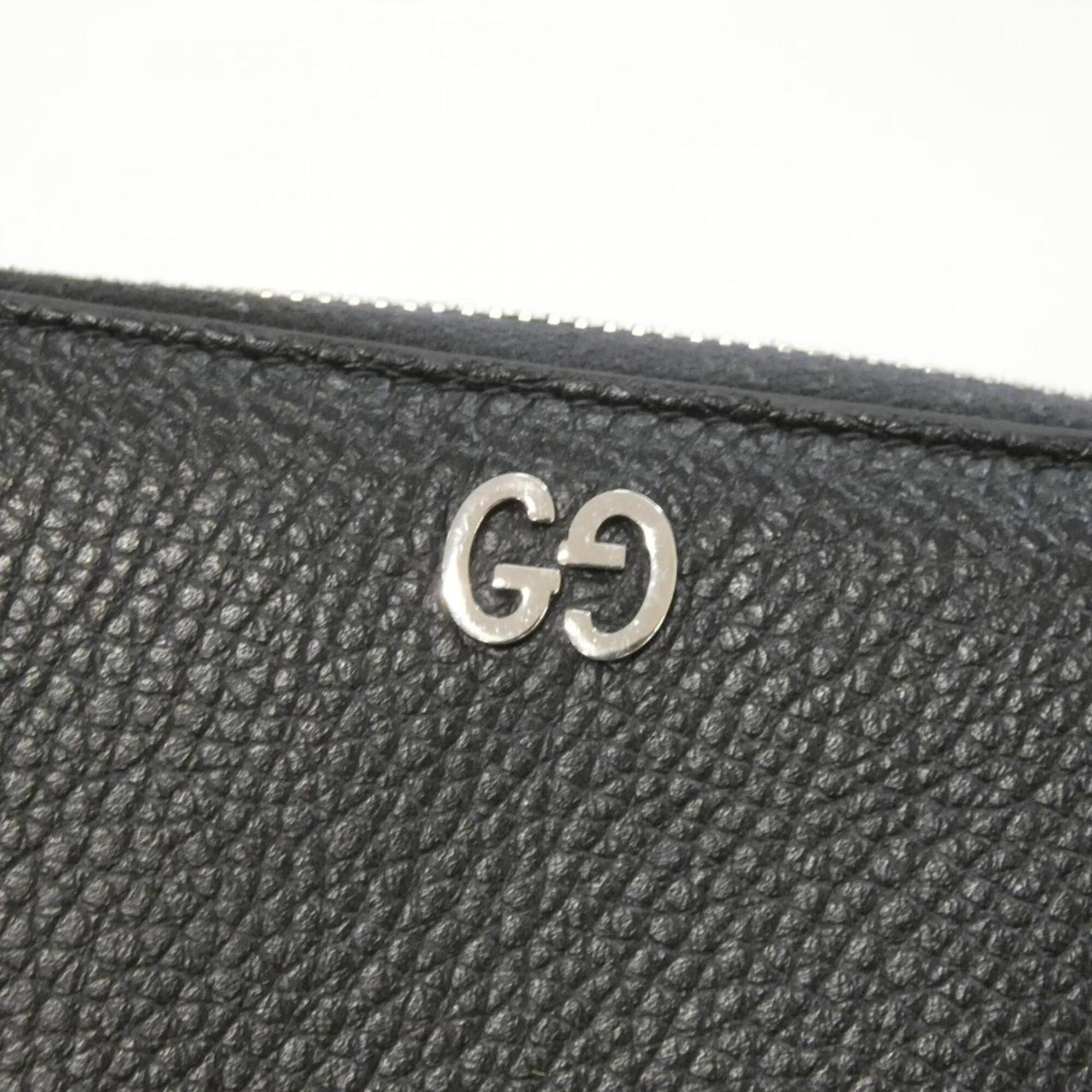 Gucci Black Leather Long Wallet (Bi-Fold) (Pre-Owned)
