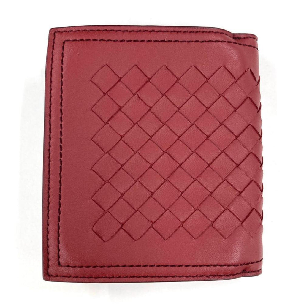Bottega Veneta Red Color Intrecciato Wallet (Bi-Fold)