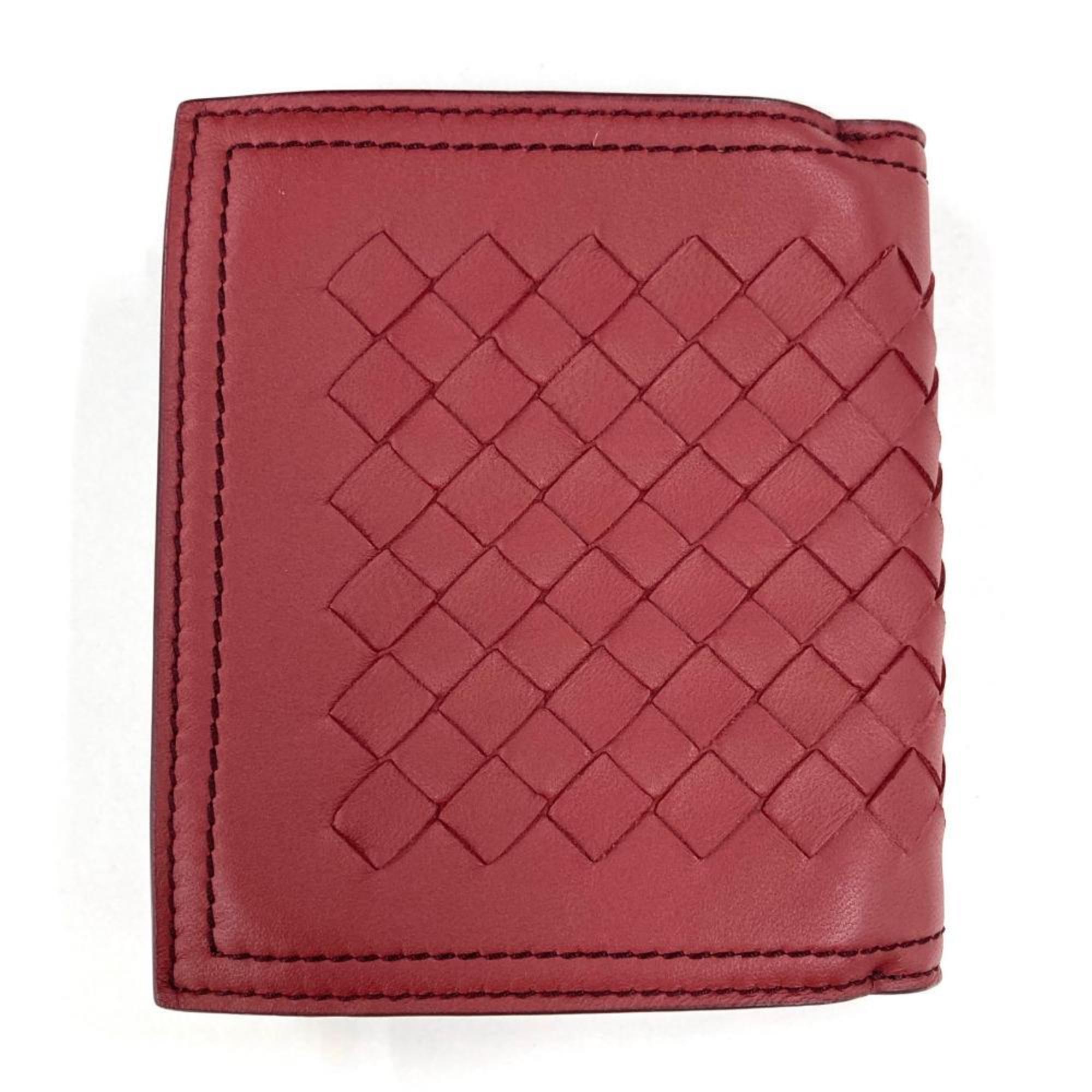 Bottega Veneta Red Color Intrecciato Wallet (Bi-Fold)