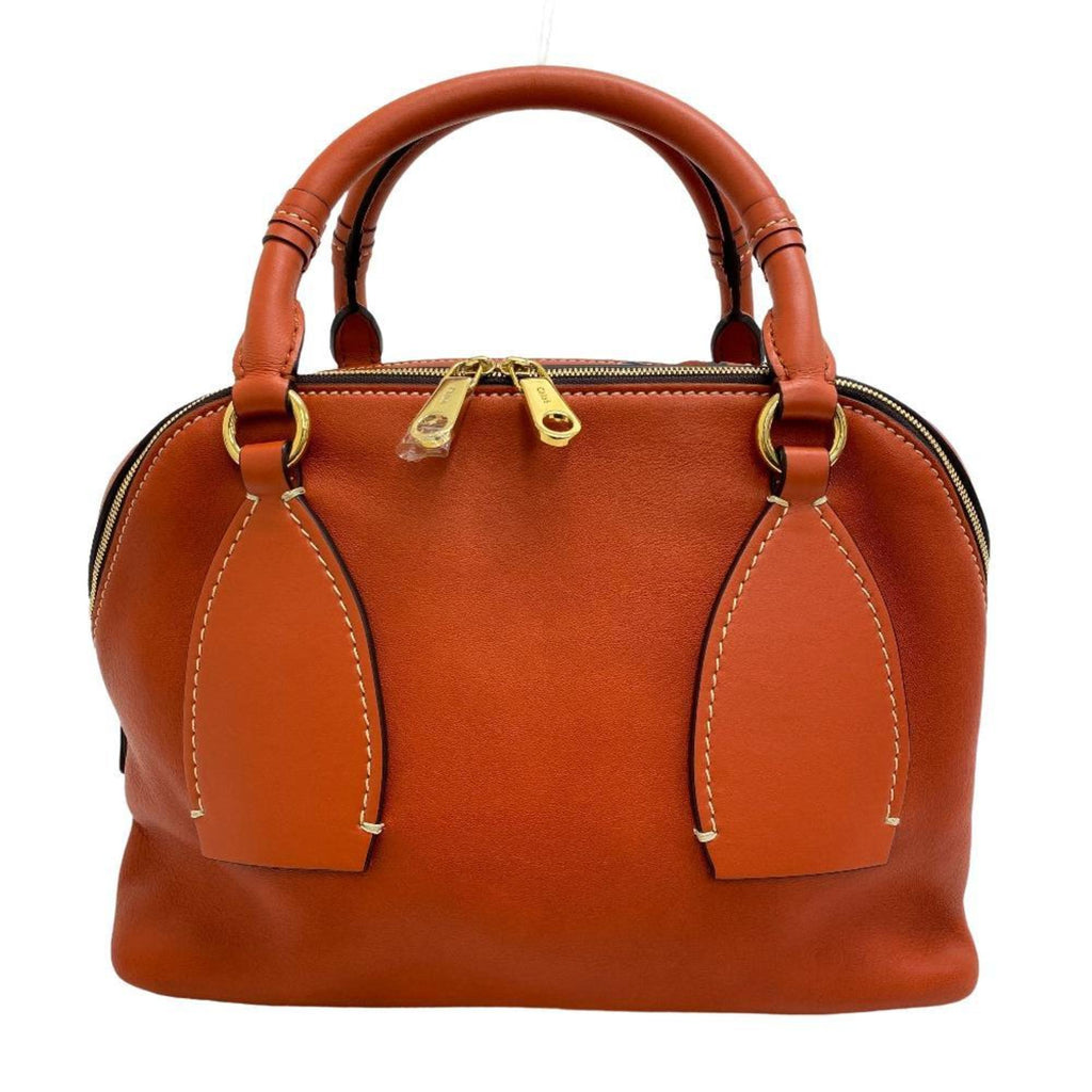 Chloé Orange Leather Handbag Shoulder Bag (Pre-Owned)