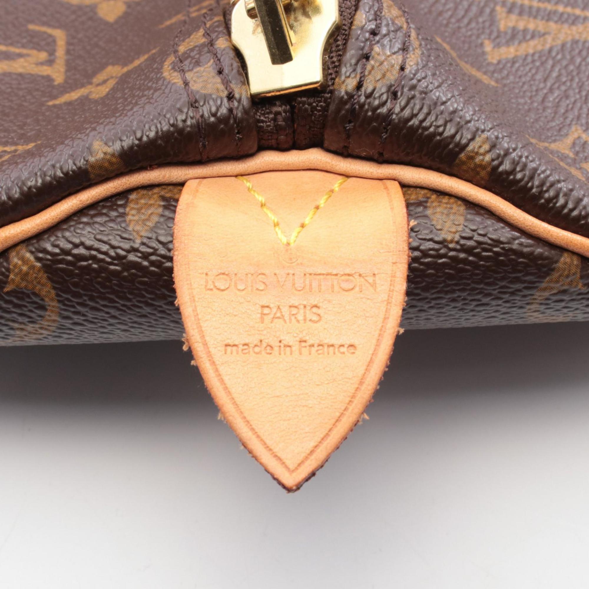 Louis Vuitton Brown Coated Canvas Pvc Monogram Leather Boston Bag Handbag