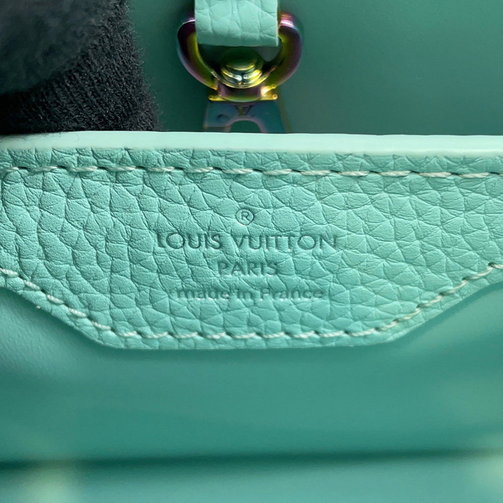 Louis Vuitton Light Blue Leather Handbag Shoulder Bag