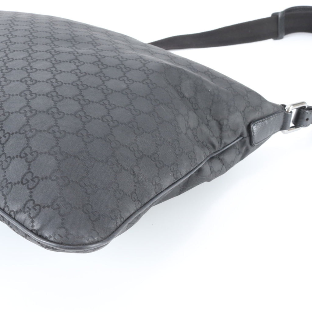 Gucci Black Nylon Leather Messenger Bag Shoulder Bag (Pre-Owned)