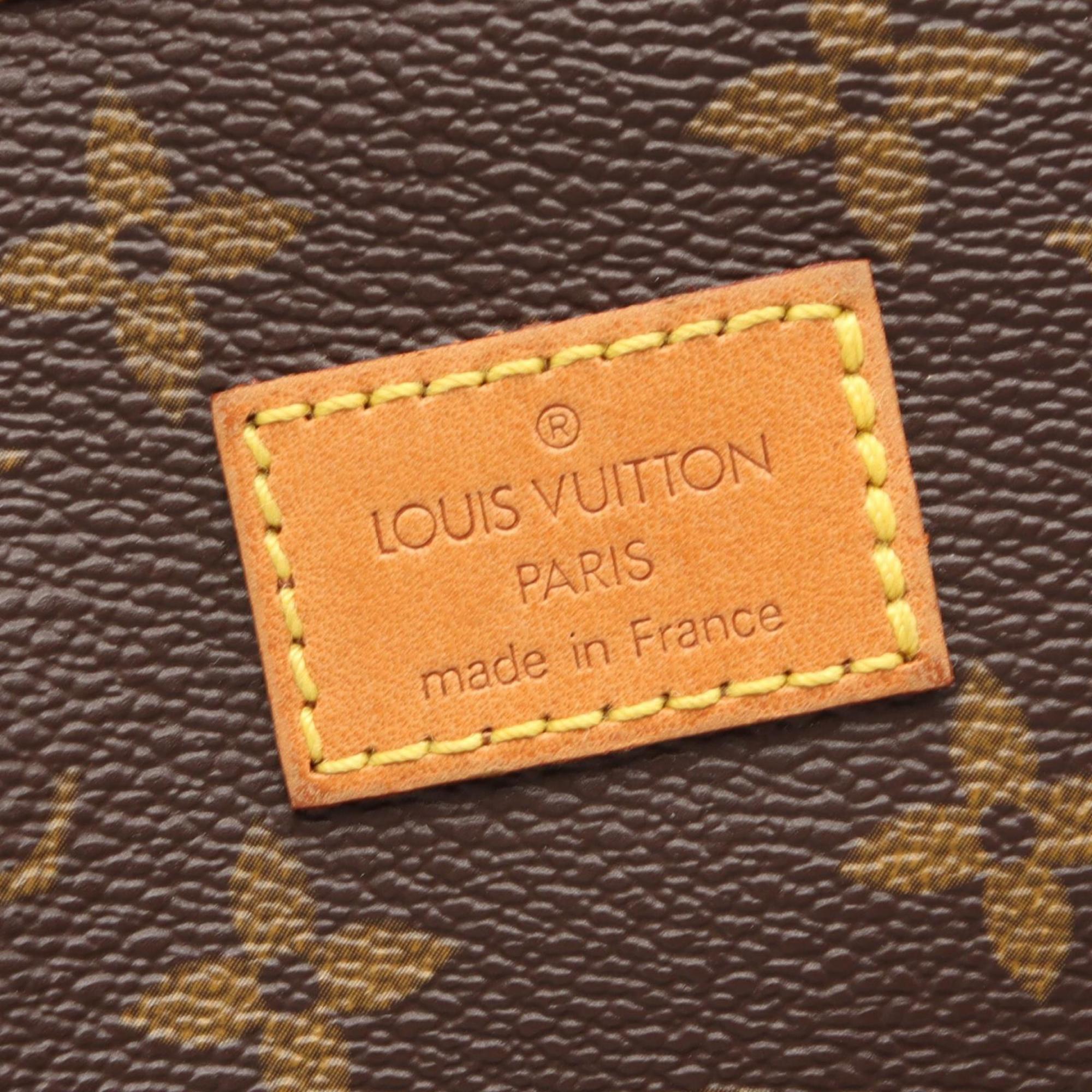 Louis Vuitton Brown Coated Canvas Pvc Monogram Leather Handbag Shoulder Bag