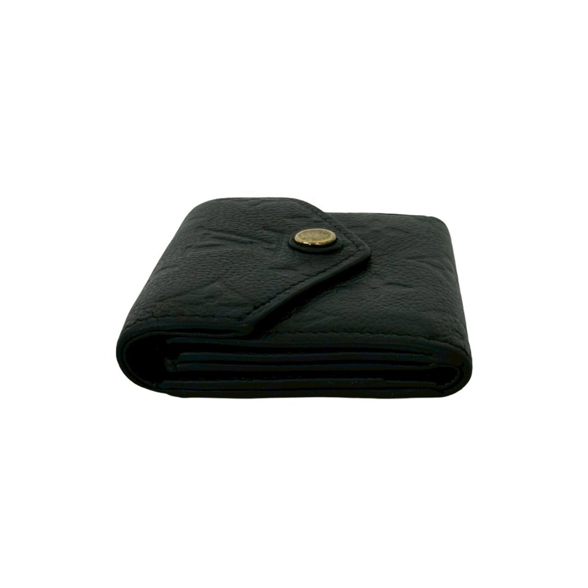 Louis Vuitton Black Leather Wallet (Tri-Fold)