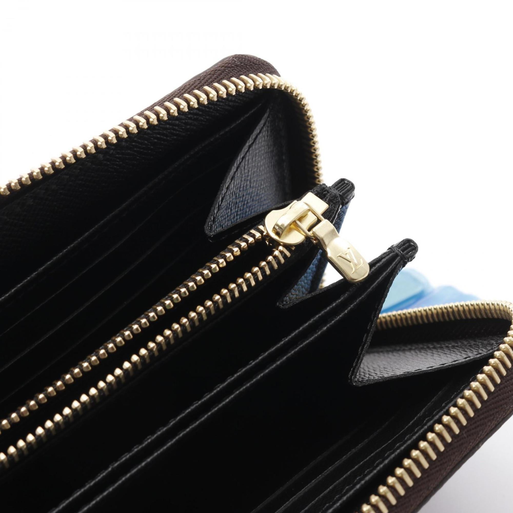 Louis Vuitton Brown Coated Canvas Leather Long Wallet