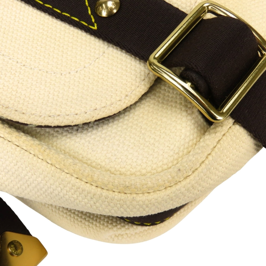 Louis Vuitton Brown Ecru Ivory Canvas Shoulder Bag