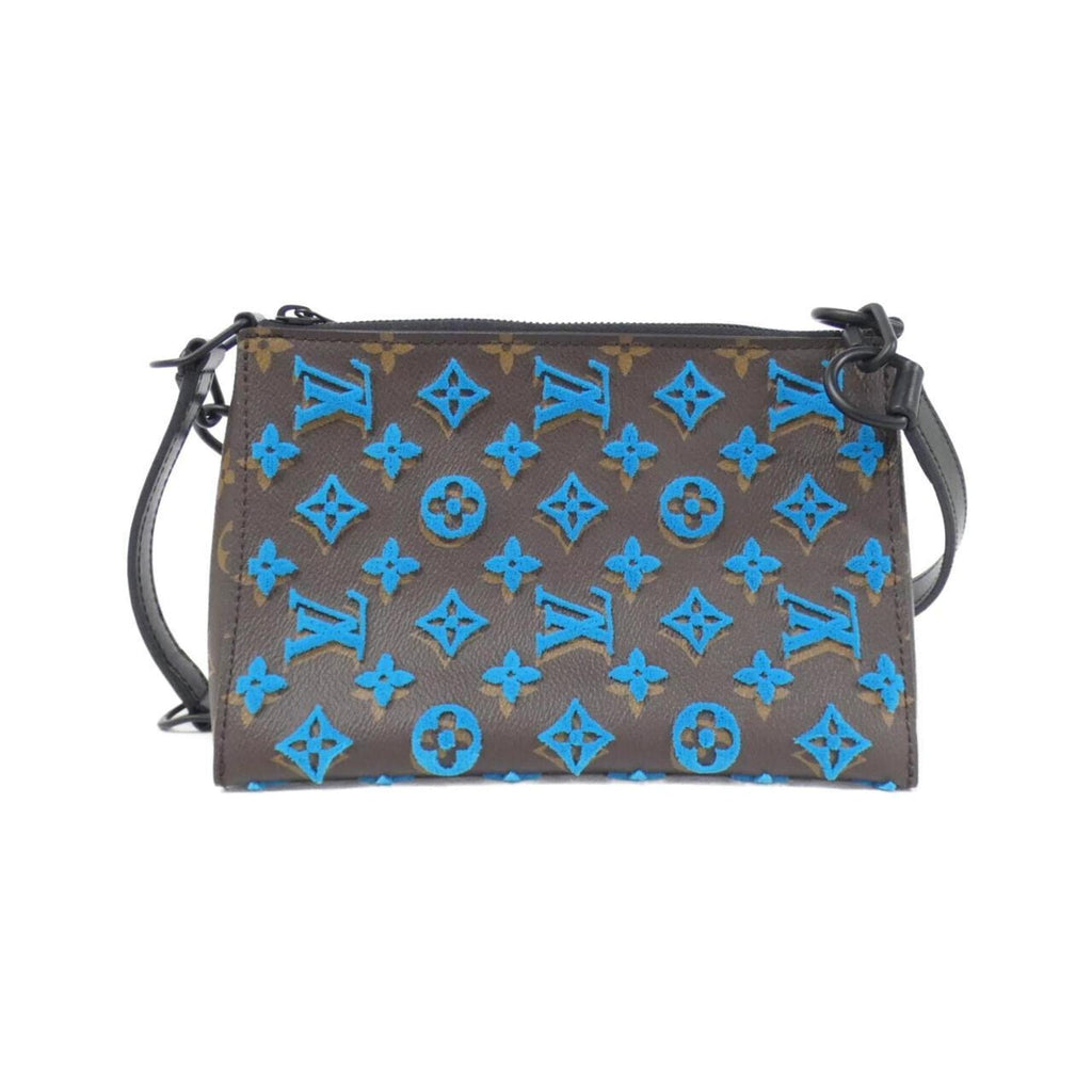 Louis Vuitton Marron Turquoise Coated Canvas Shoulder Bag