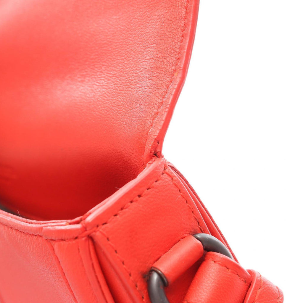 Bottega Veneta Red Color Leather Shoulder Bag