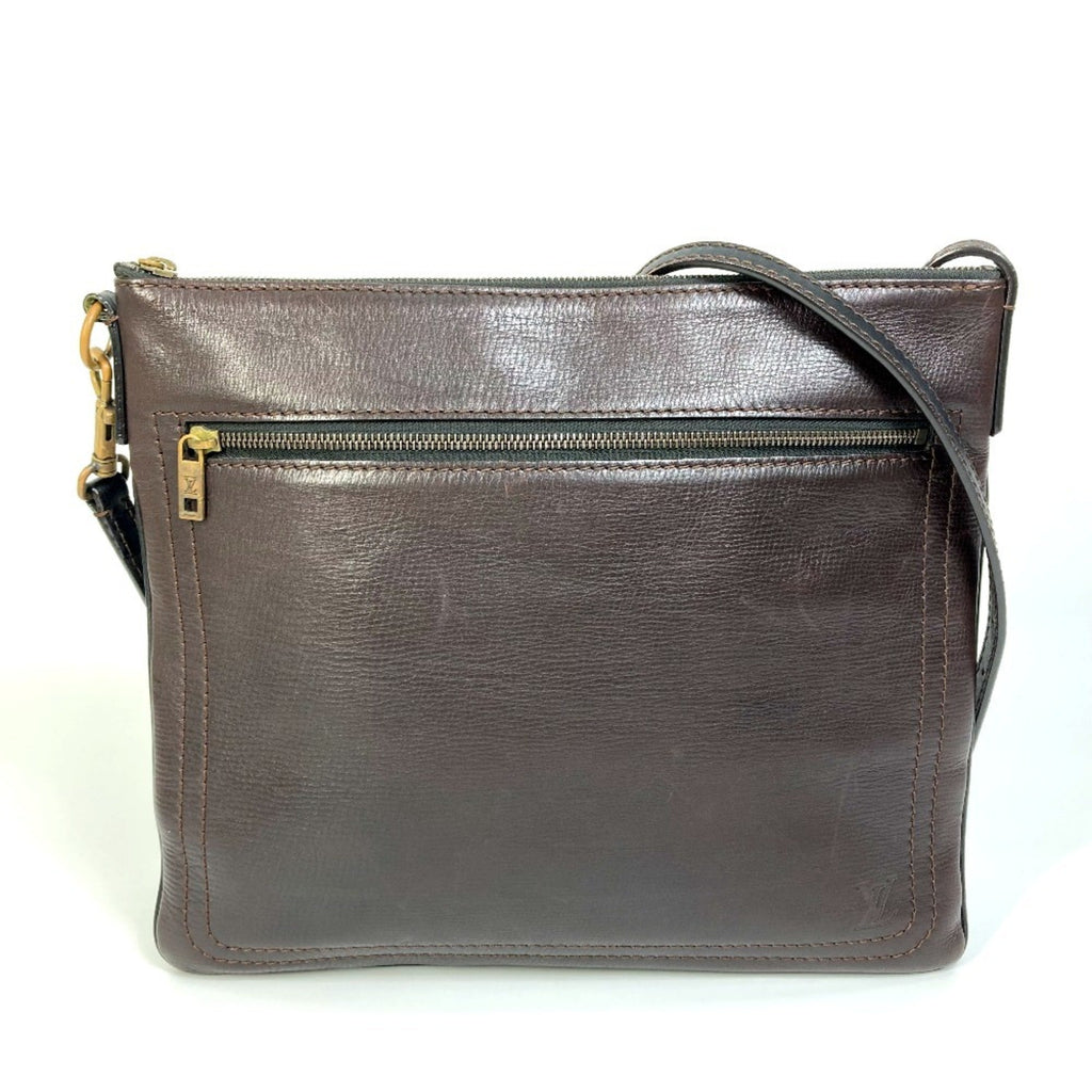 Louis Vuitton Brown Coffee Utah Leather Pochette Shoulder Bag