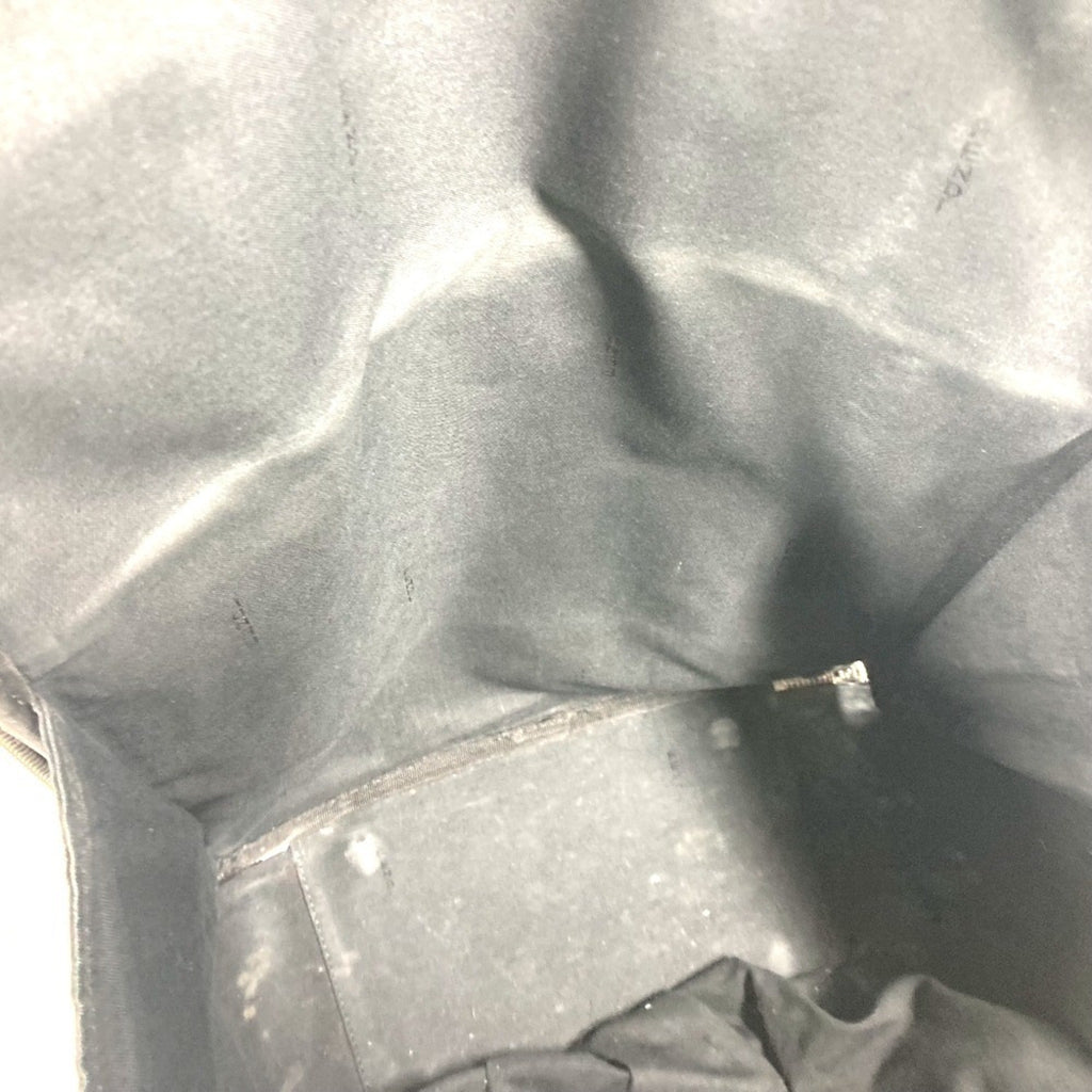 Fendi Black Gray Canvas Leather Backpack