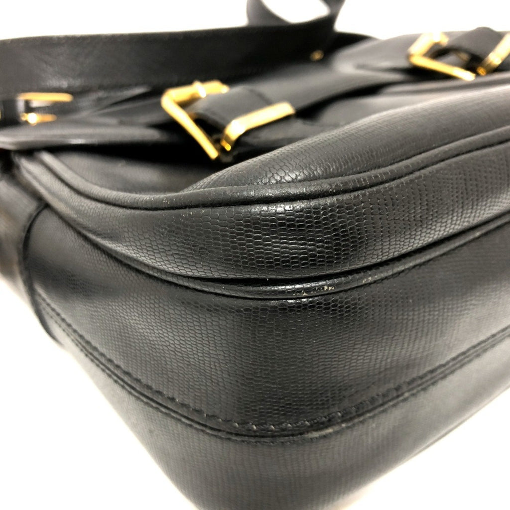 Celine Black Leather Shoulder Bag
