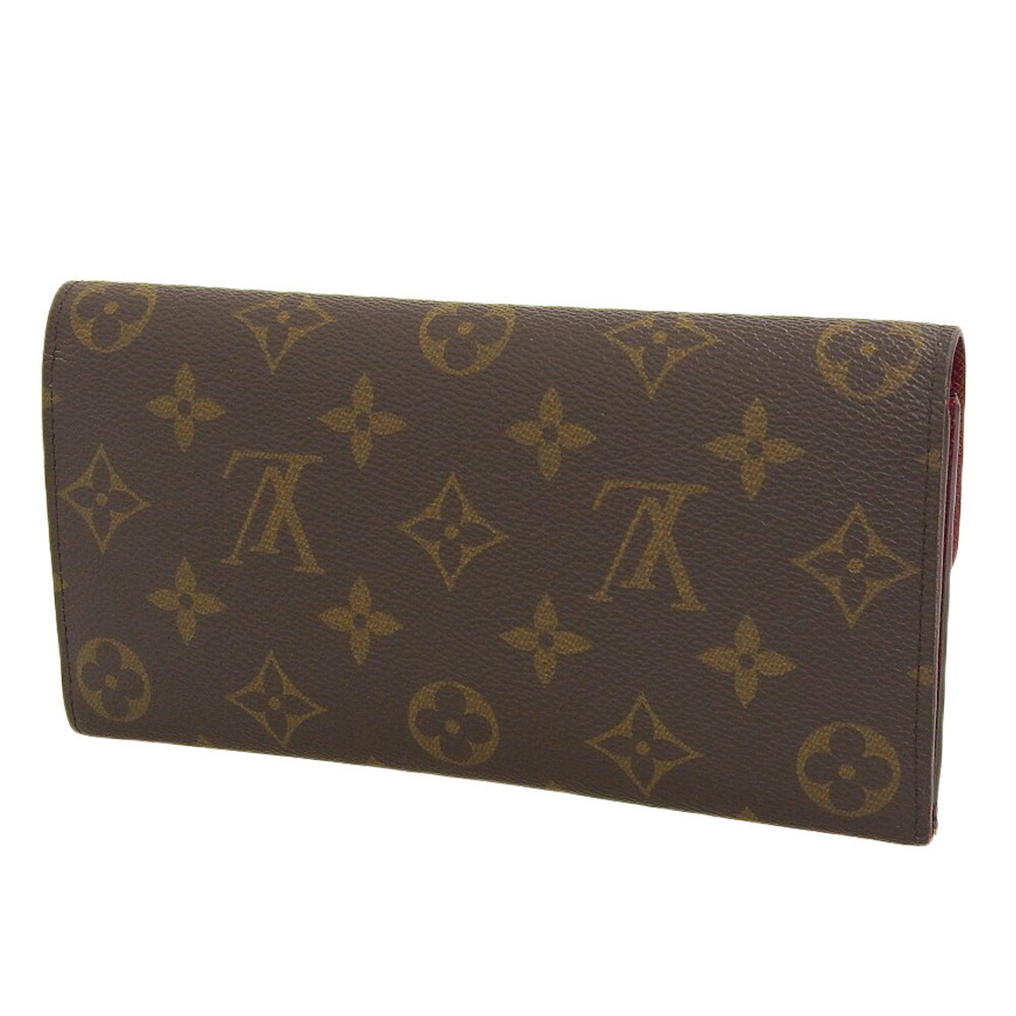 Louis Vuitton Fuchsia Monogram Purple Red Color Pvc Long Wallet